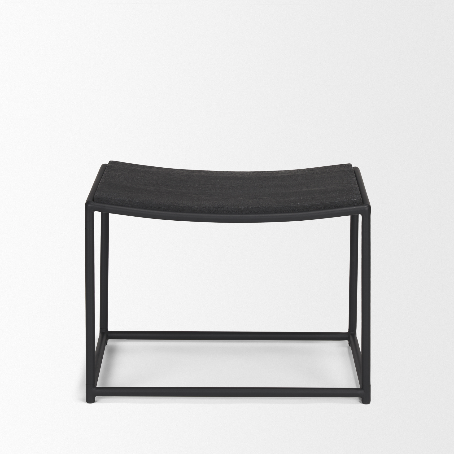 taniel textured black wood w/ black metal stool