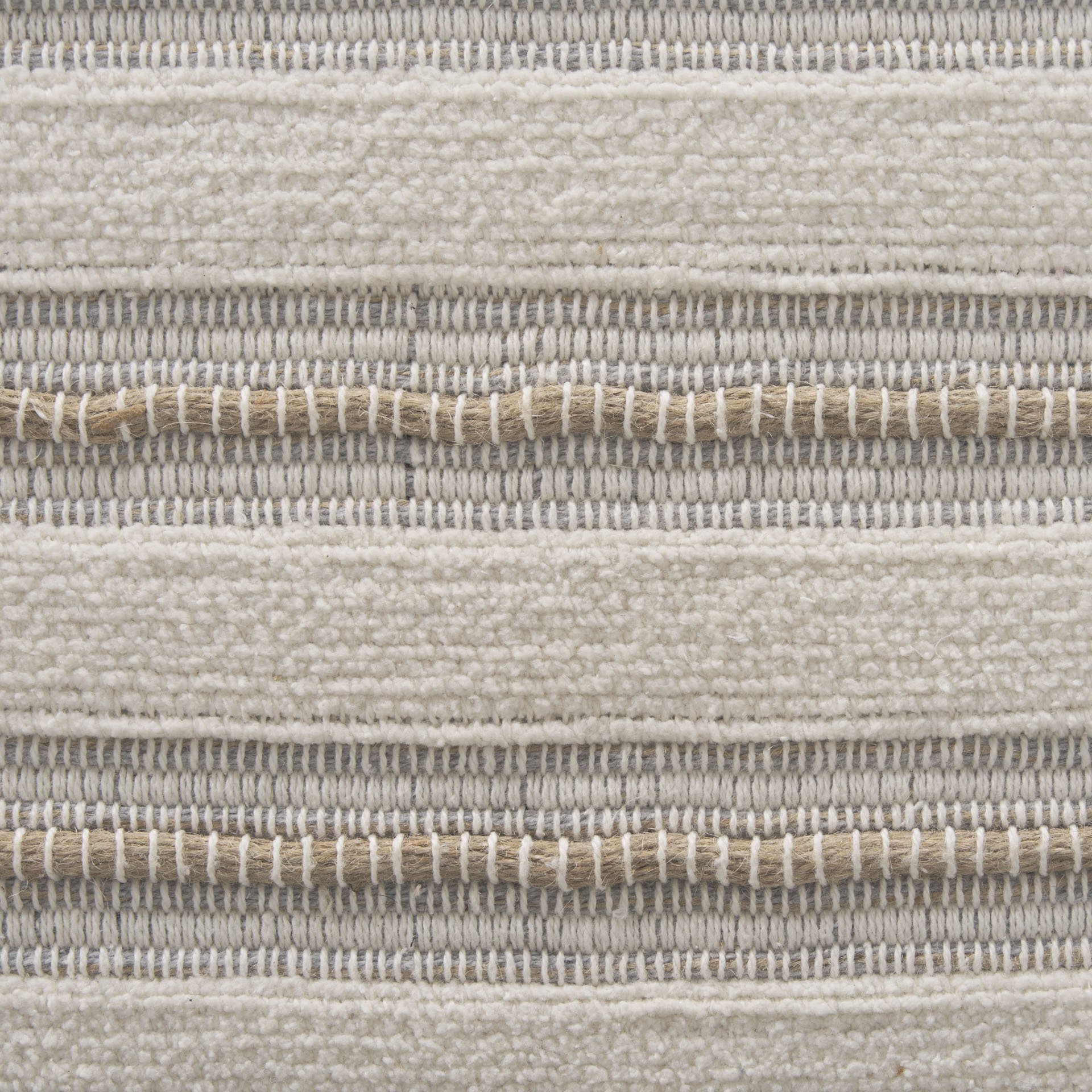 taimo white washed light brown wood w/ striped fabric seat bench