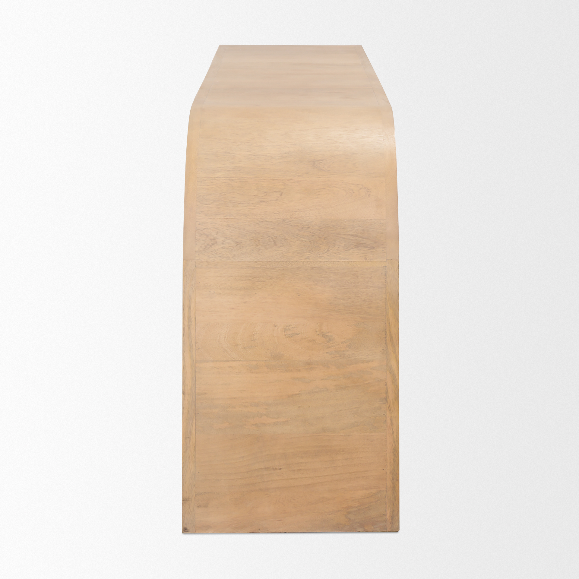 sorina reverse fluted light brown wood sideboard