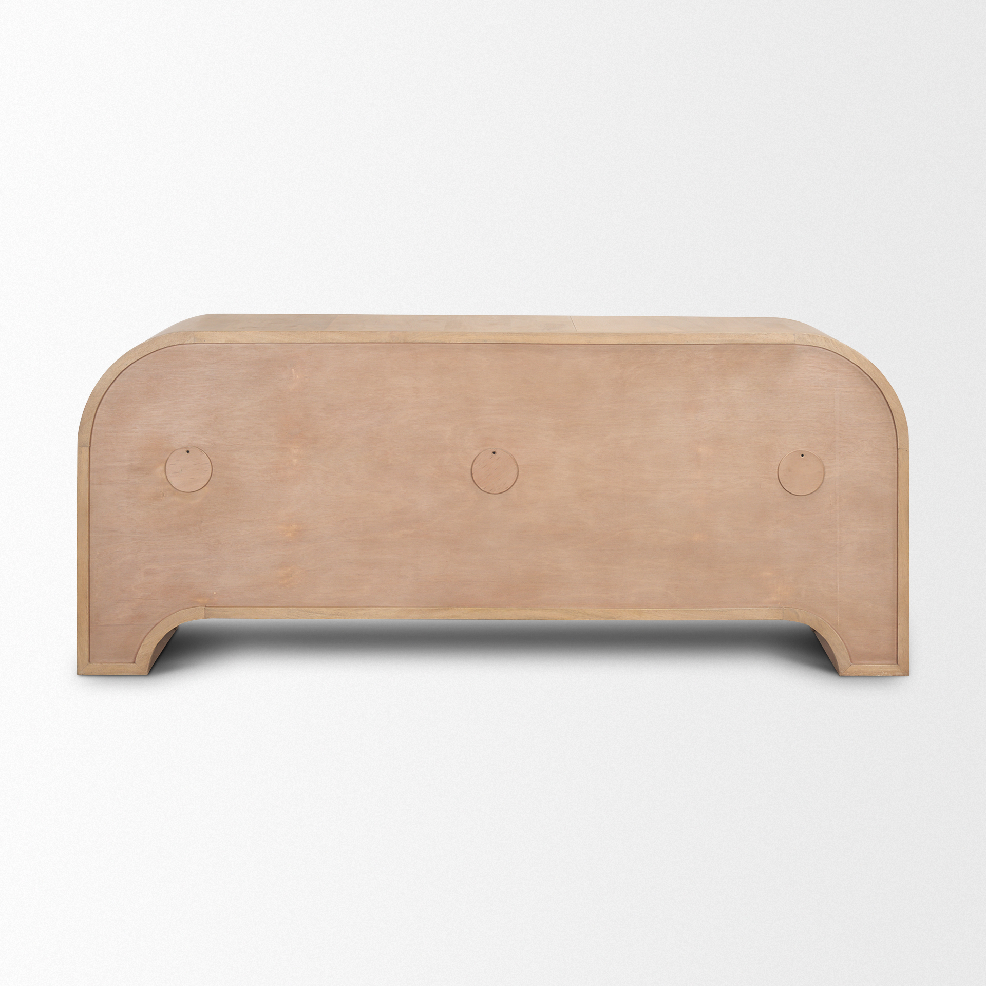 sorina reverse fluted light brown wood sideboard