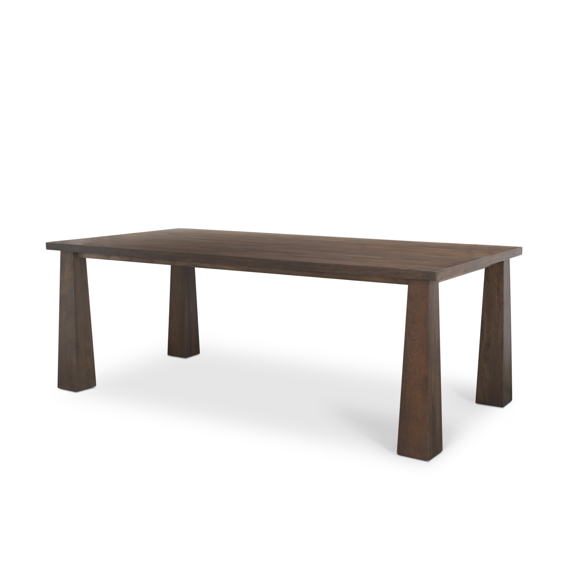 wolcott rectangular dark brown solid wood dining table