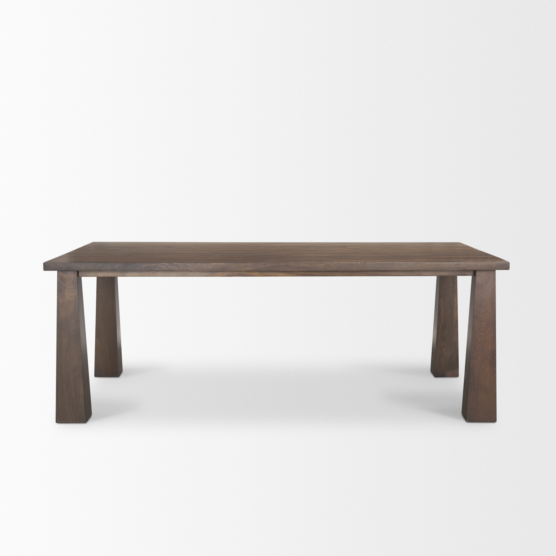 wolcott rectangular dark brown solid wood dining table