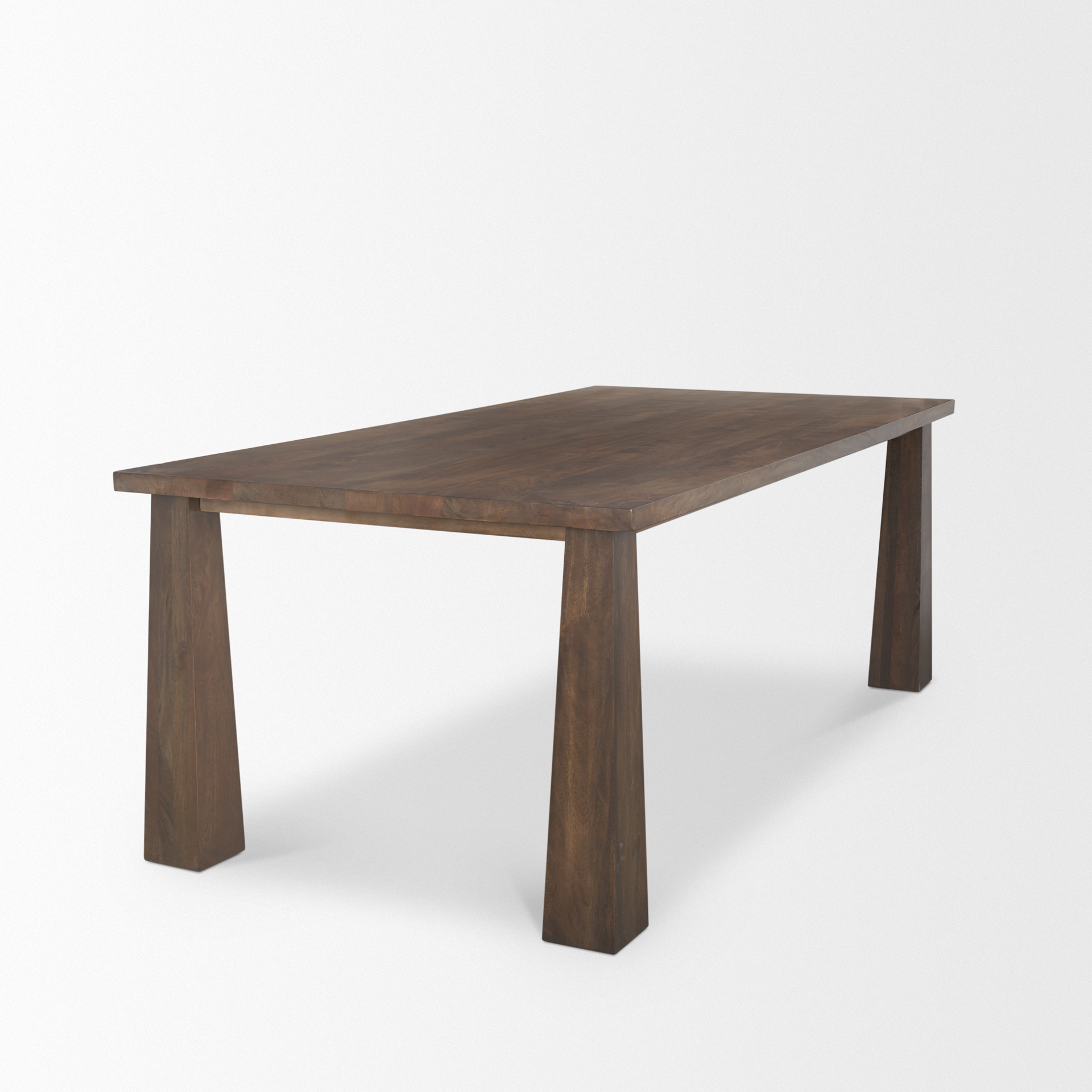 wolcott rectangular dark brown solid wood dining table