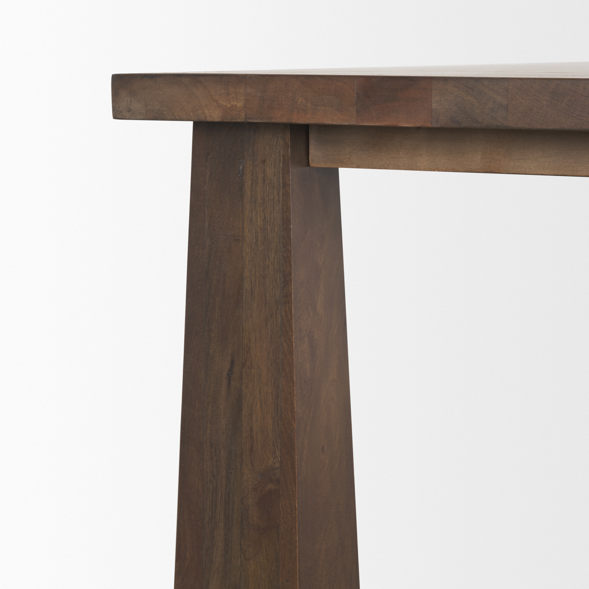 wolcott rectangular dark brown solid wood dining table