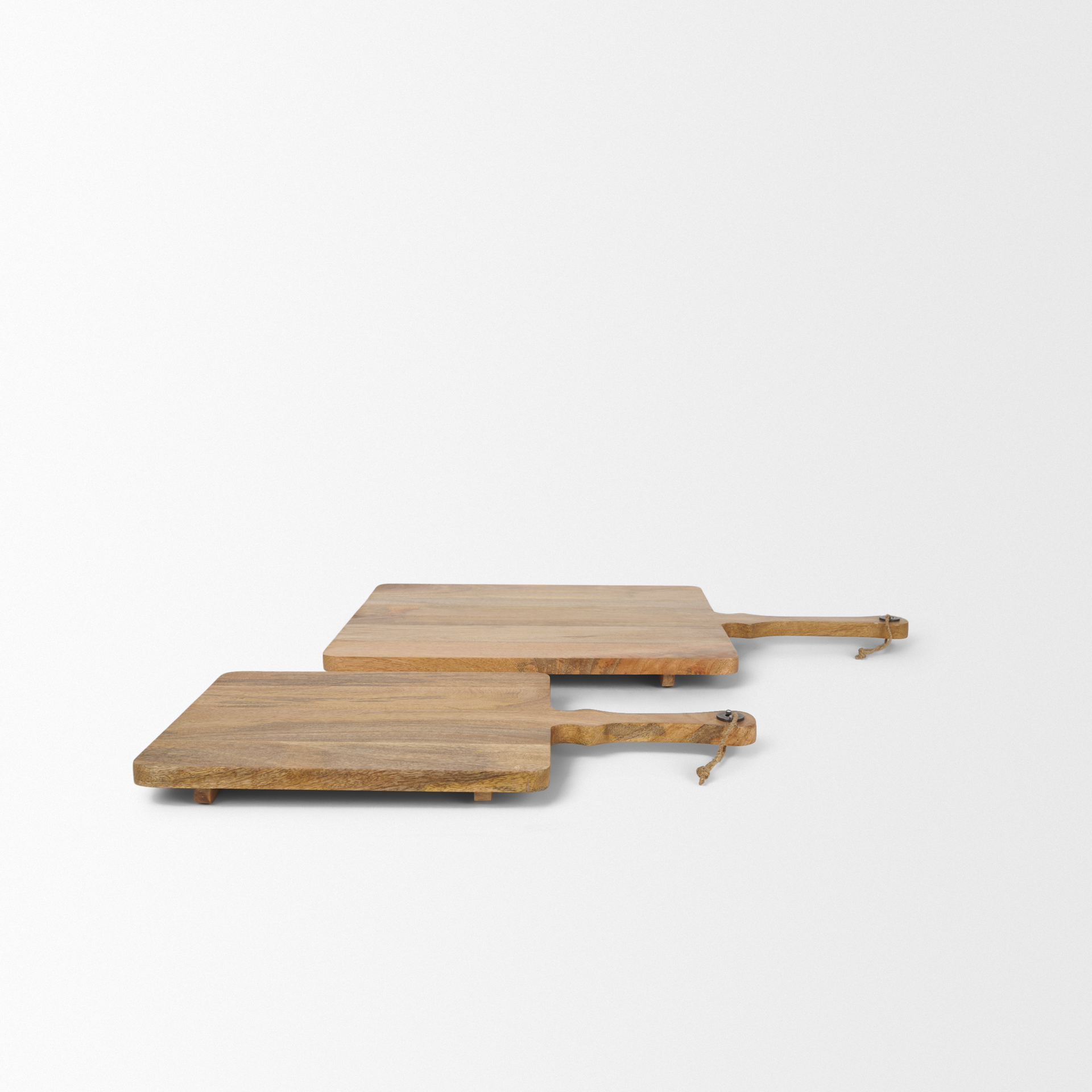 khana natural solid wood square serving boards