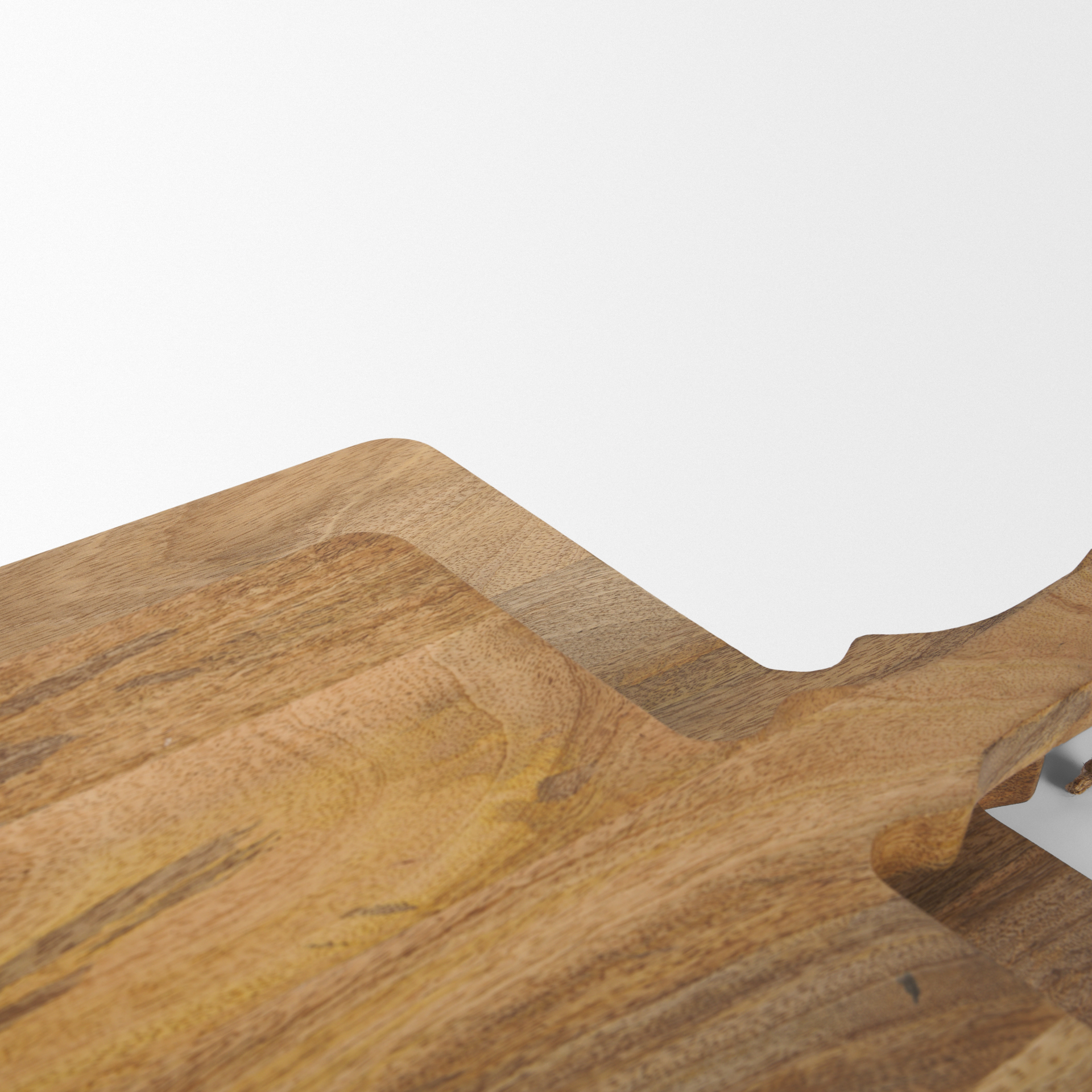 khana natural solid wood square serving boards