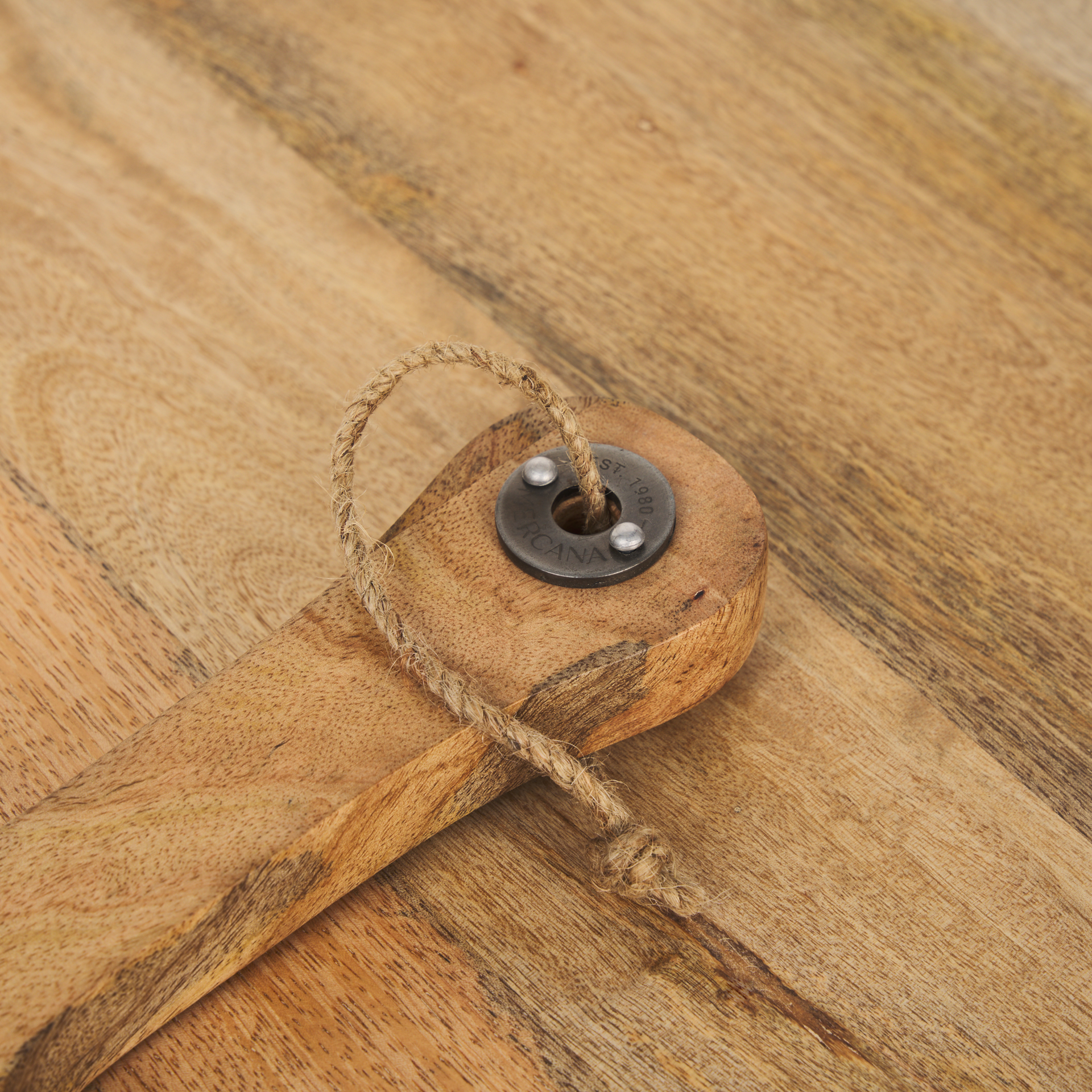 khana natural solid wood square serving boards