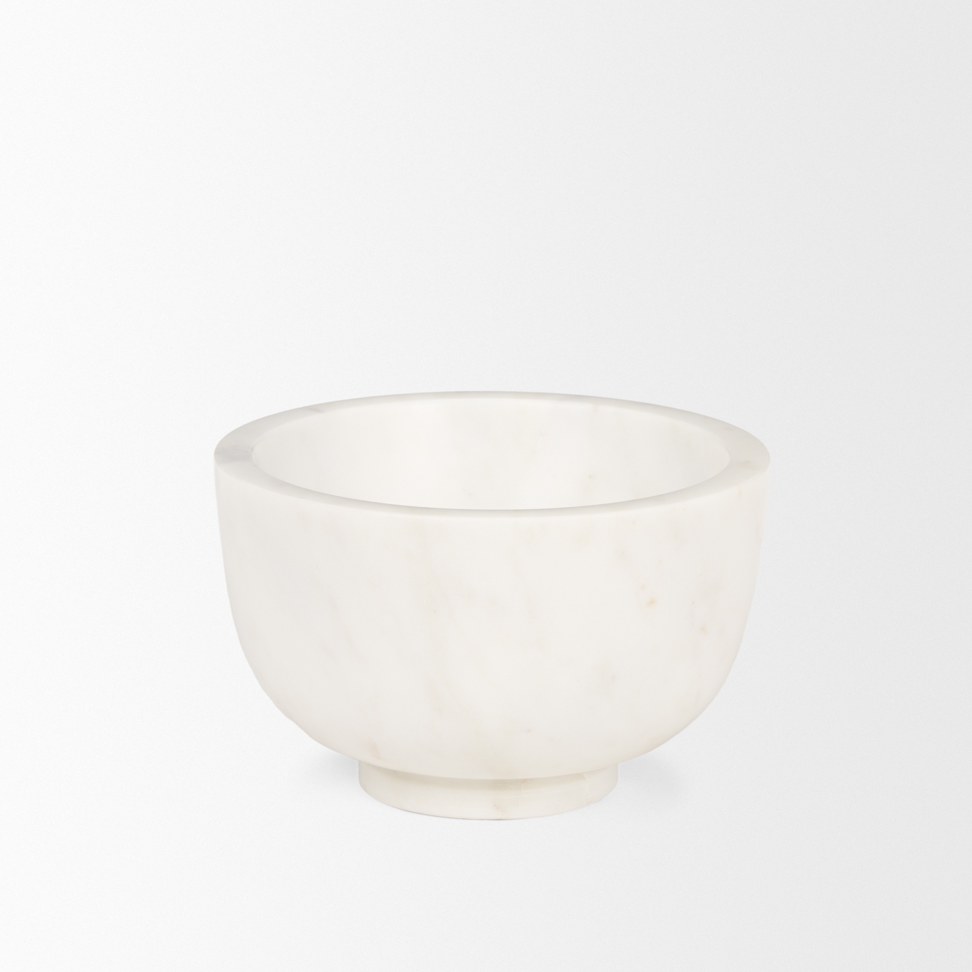 katora small premium solid white marble bowl