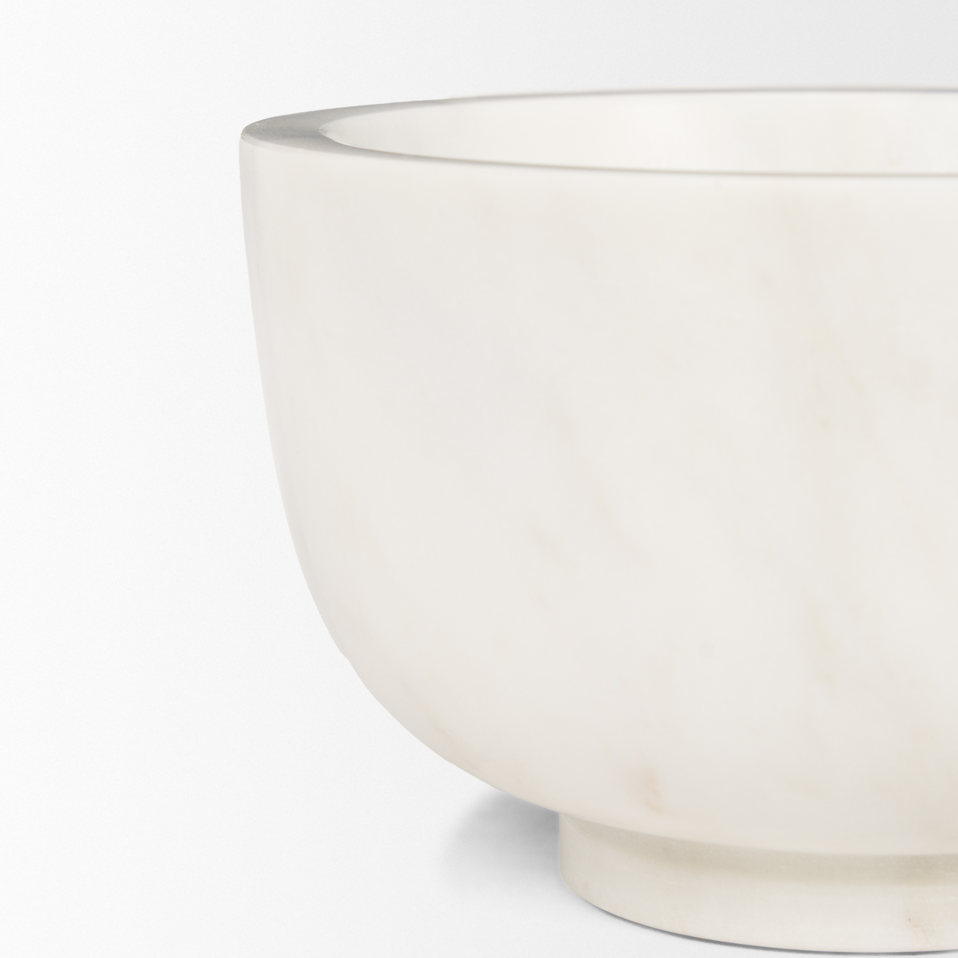 katora small premium solid white marble bowl