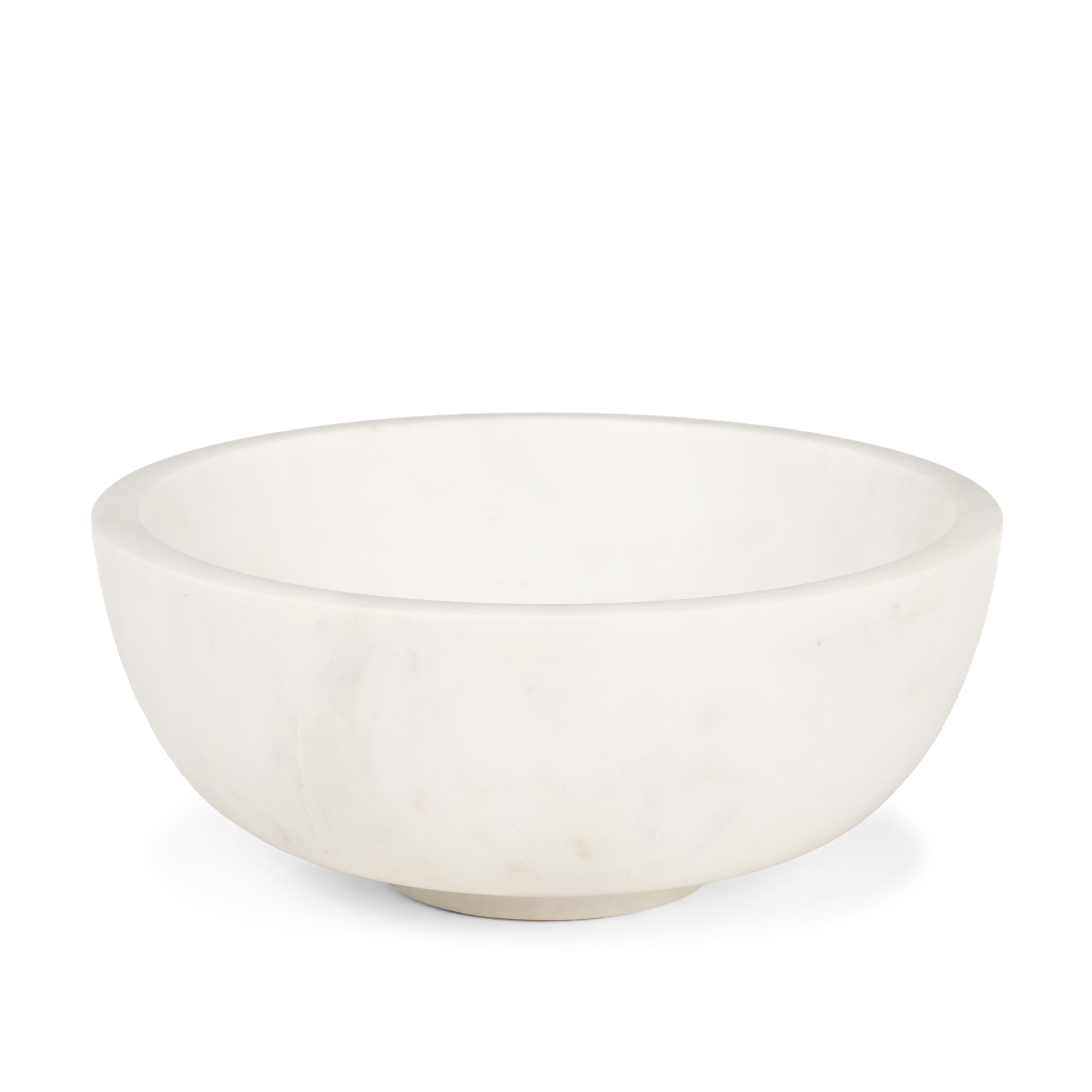 katora large premium solid white marble bowl