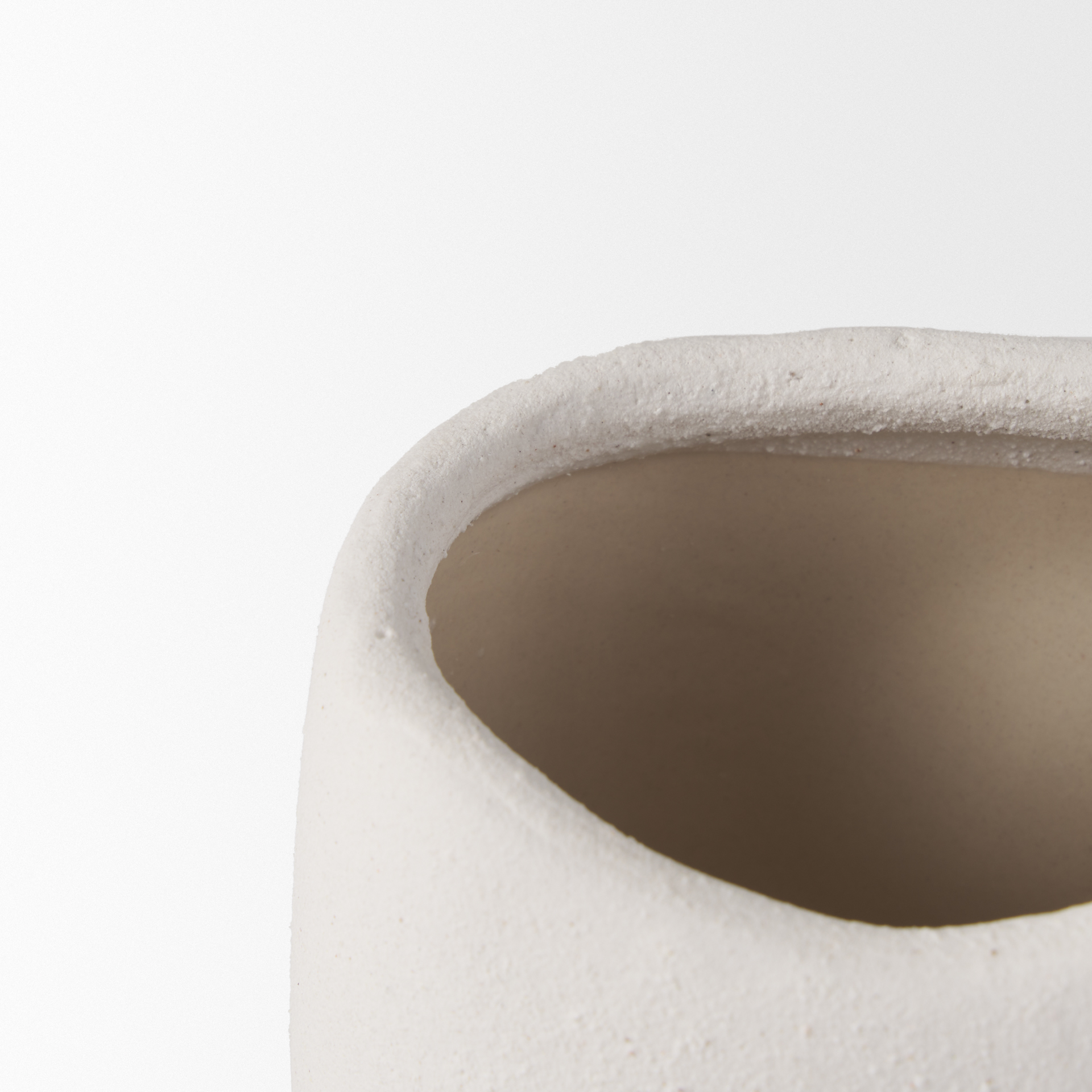 darian small textured matte white ceramic vase