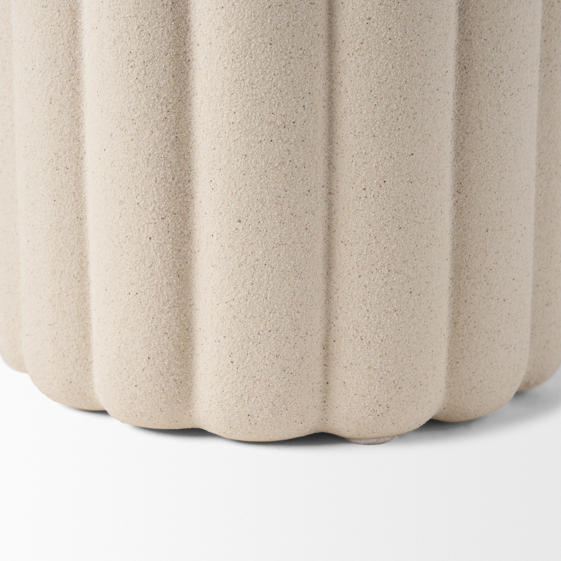 mira tall textured blush beige fluted ceramic vase