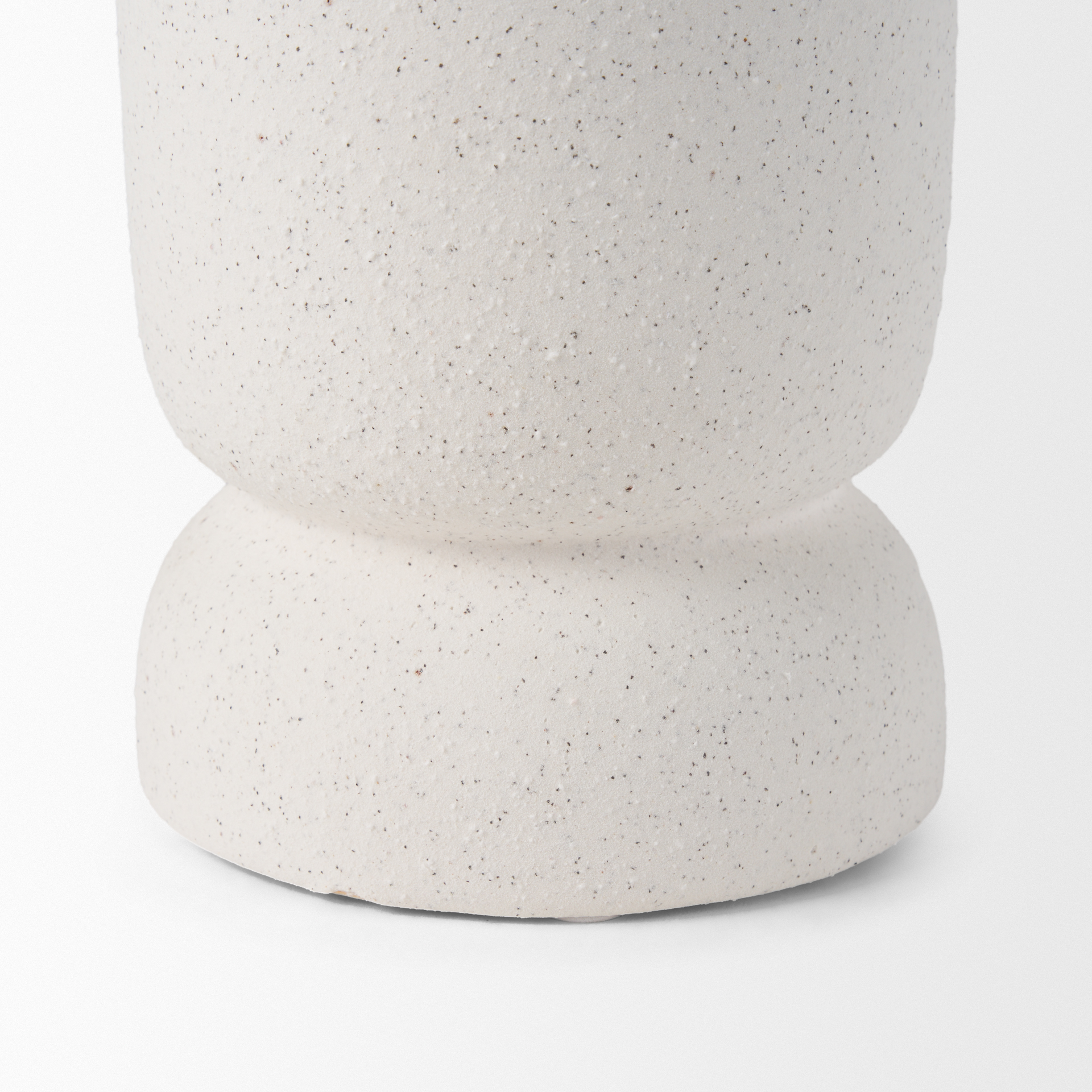 dylan tall textured off white w/ handles ceramic vase