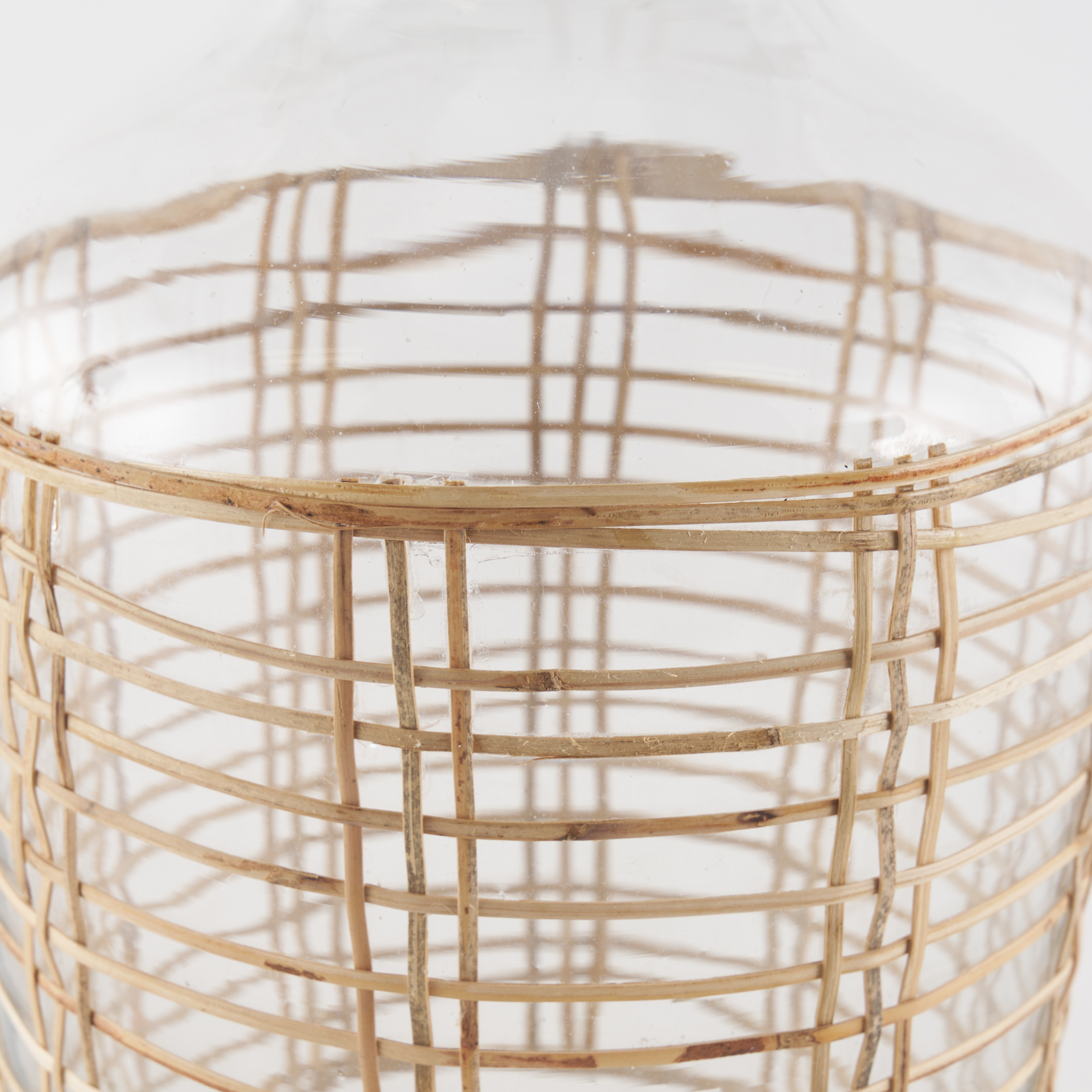 troian medium rattan wrapped glass bottle