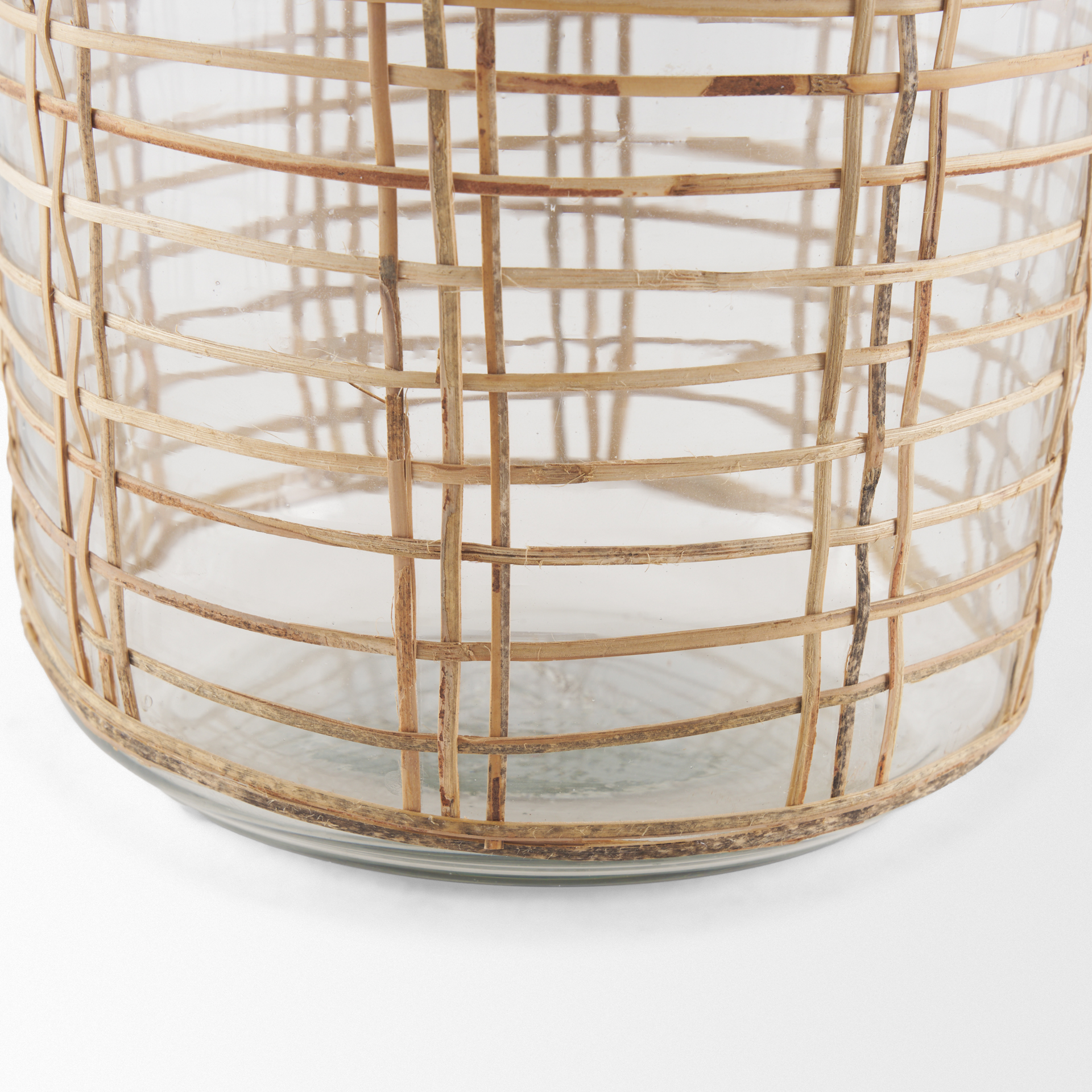 troian medium rattan wrapped glass bottle