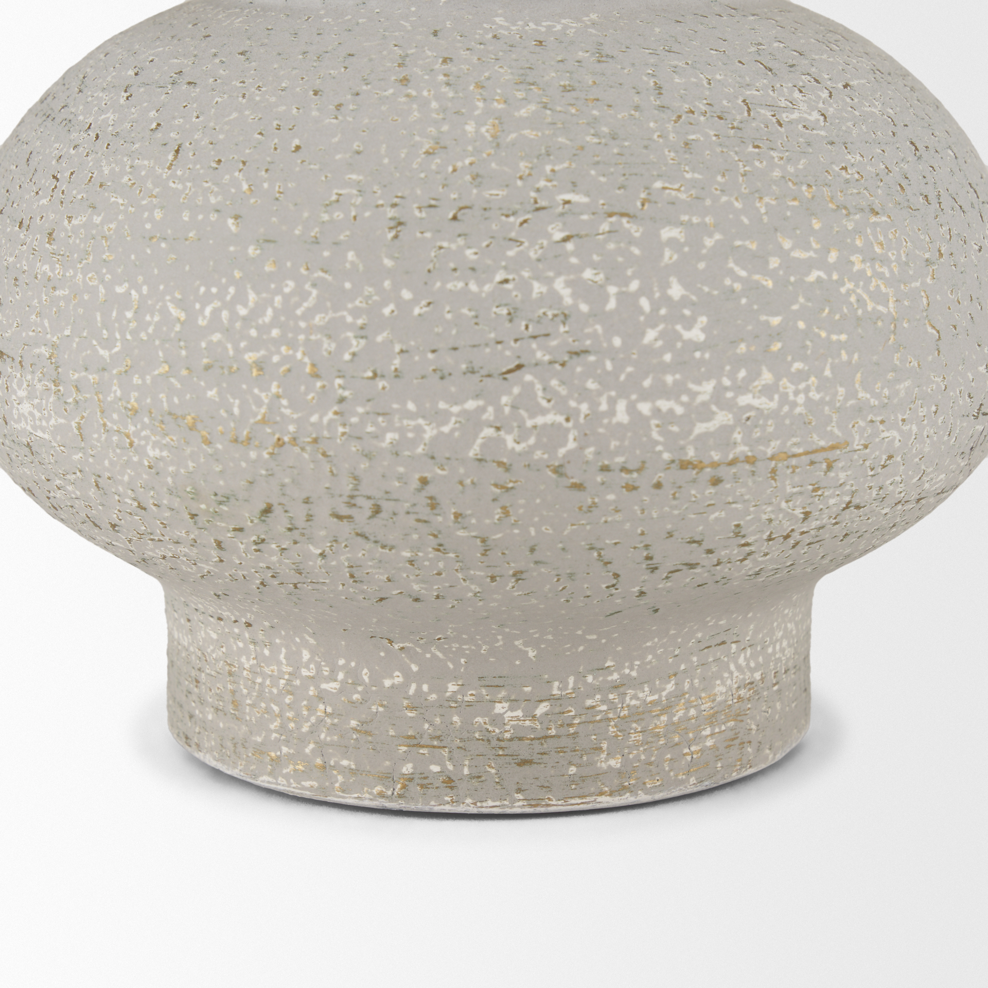 torres small textured off white w/ gold metal vase