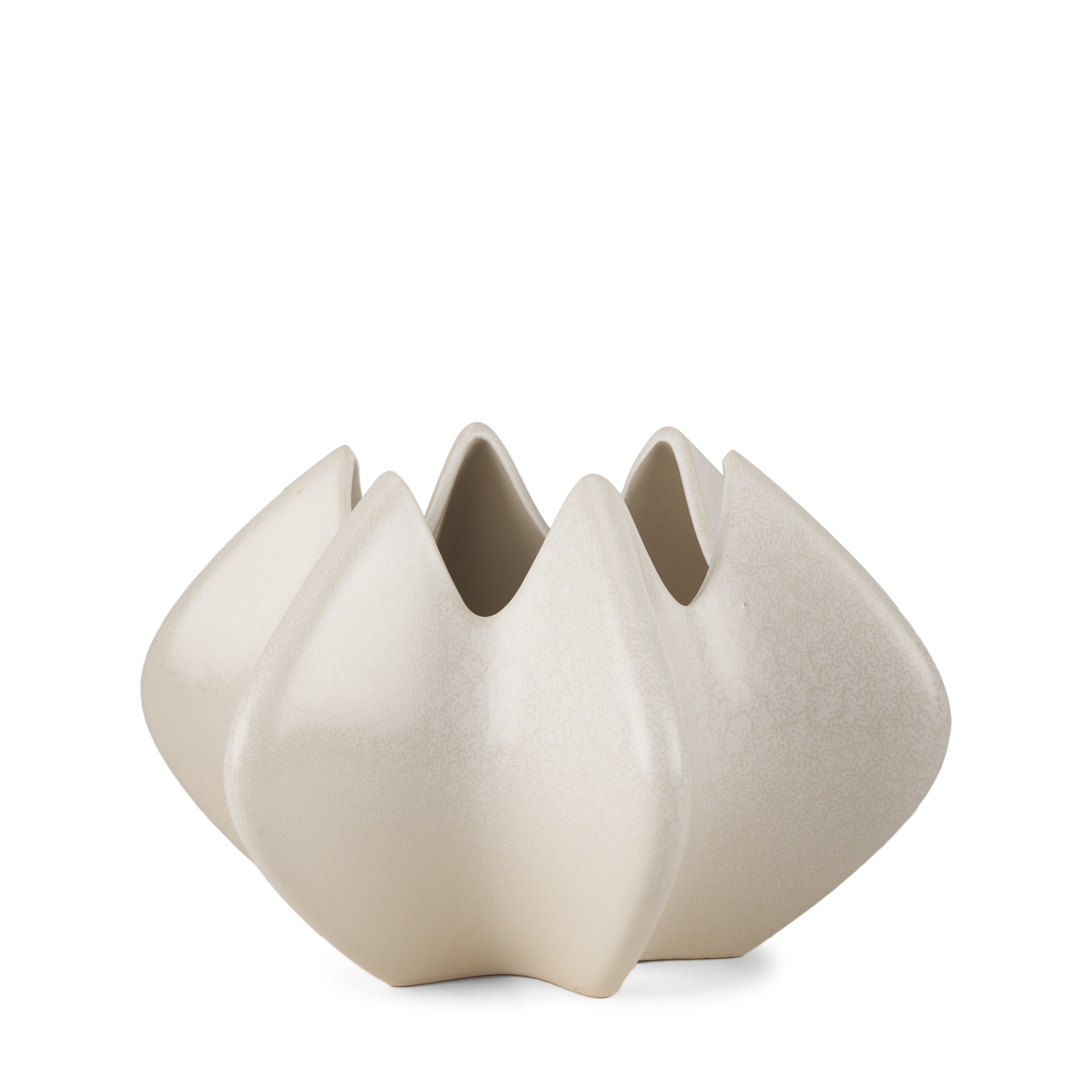 ulrich sculptural cream glazed ceramic vase