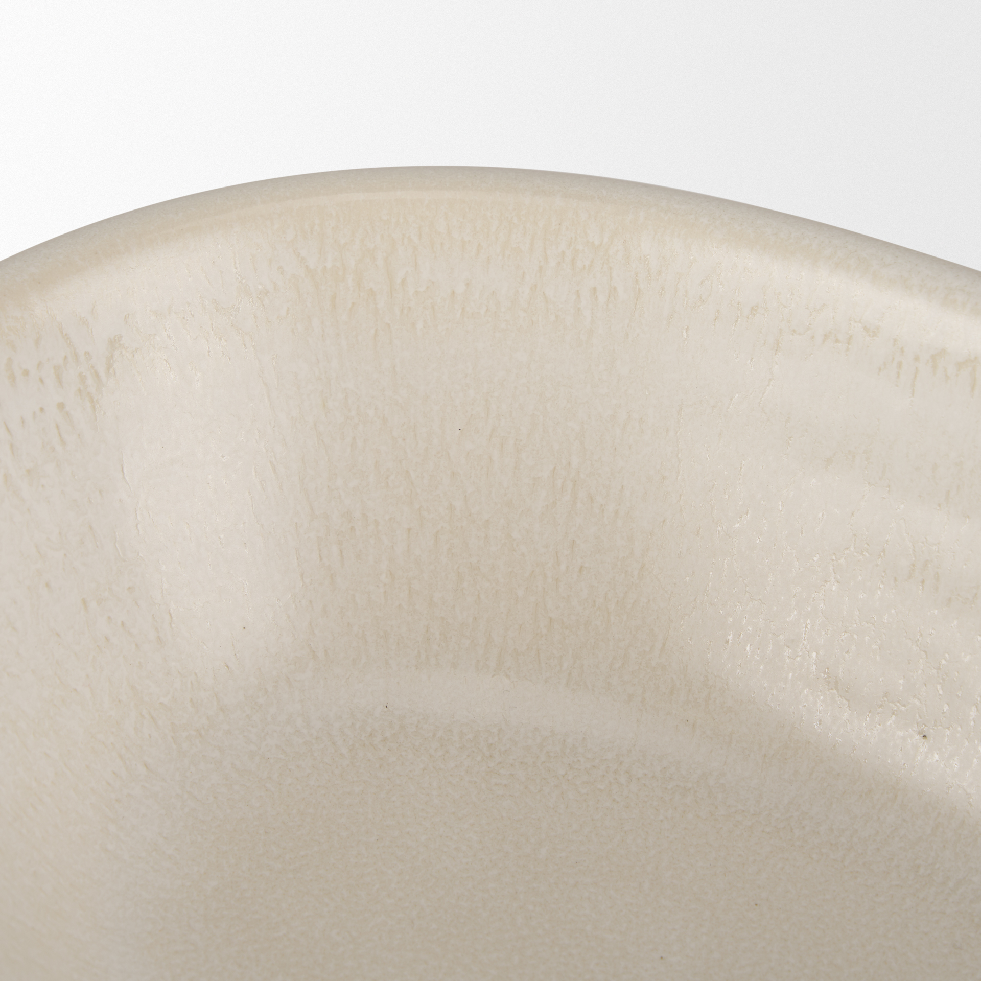 tyren cream glazed decorative oblong ceramic bowl