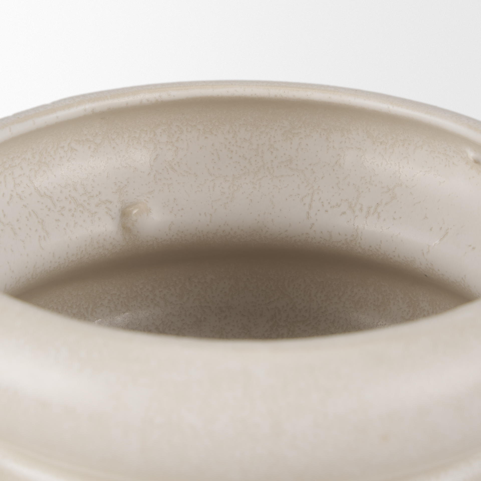twyla tall cream glazed ring pot