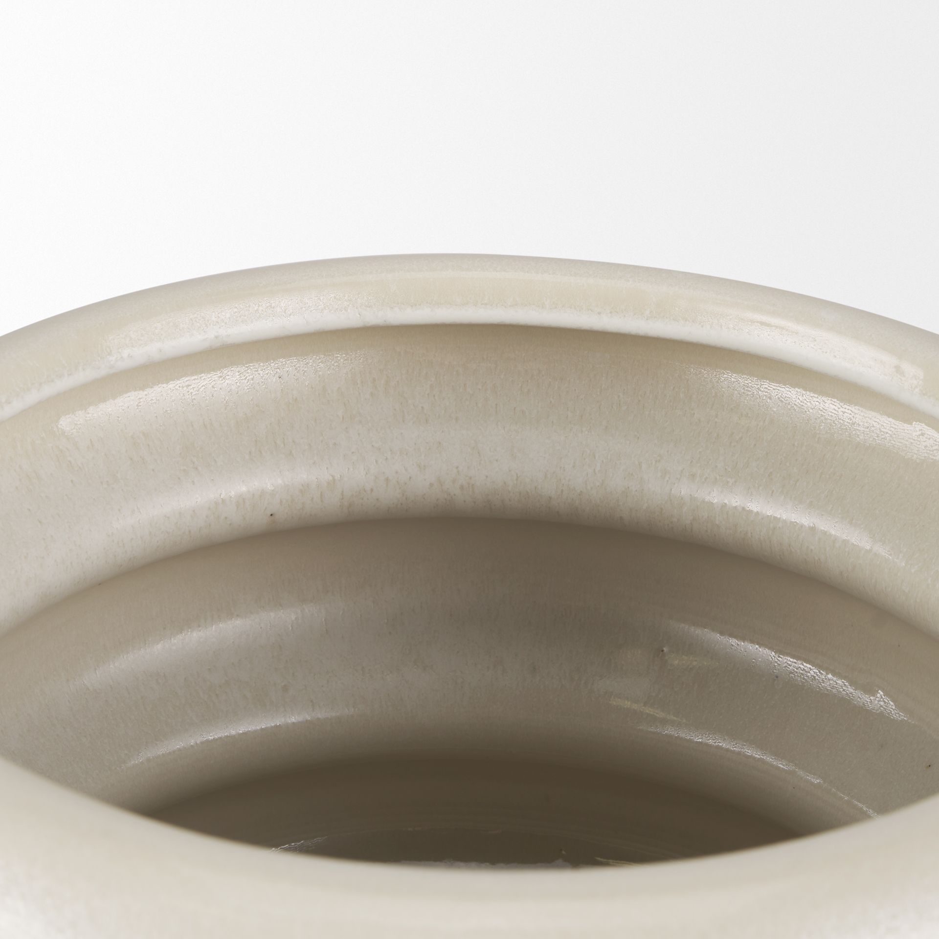 twyla short cream glazed floor vase