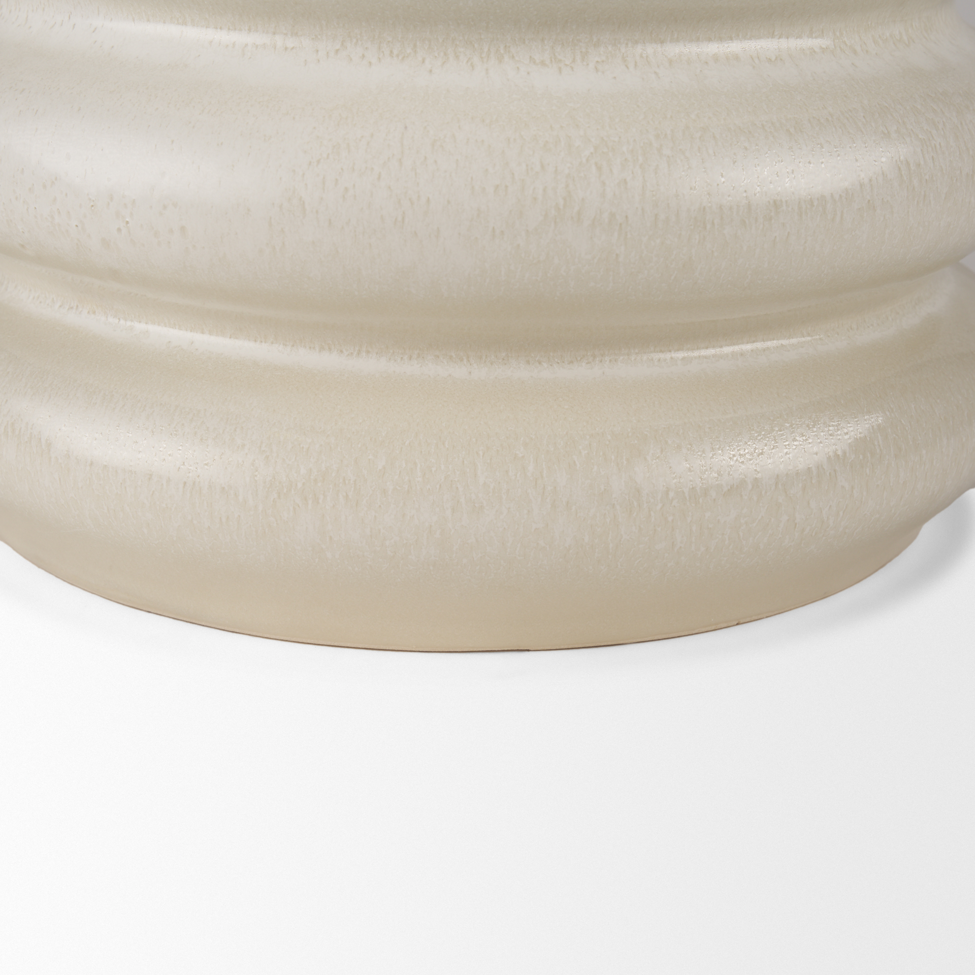 twyla short cream glazed floor vase