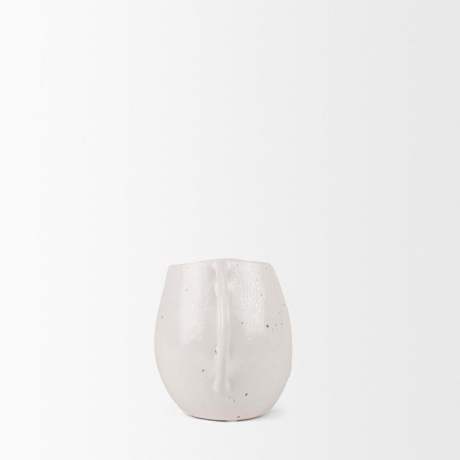 urvi short off white speckled asymmetrical ceramic vase