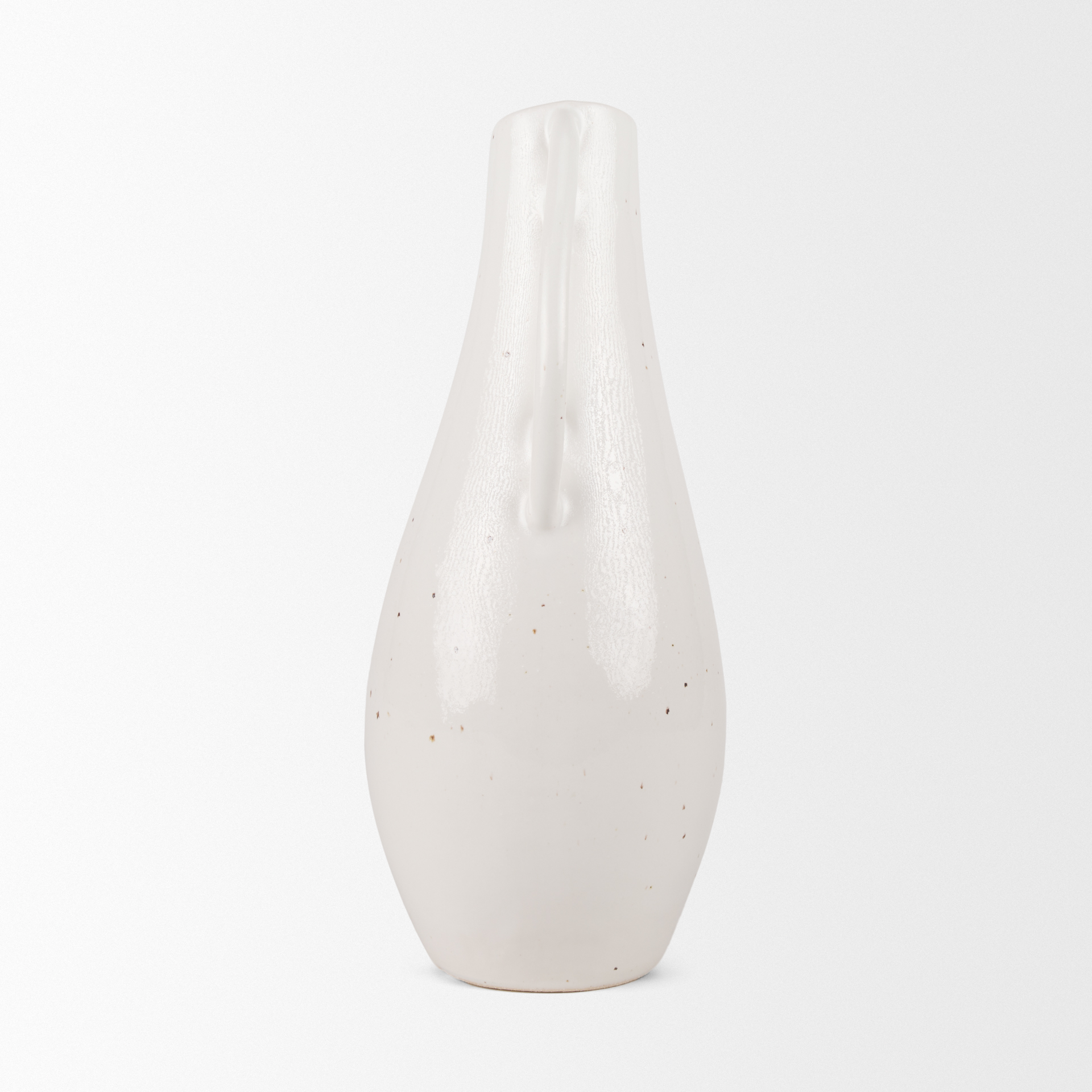 urvi tall off white speckled asymmetrical ceramic vase