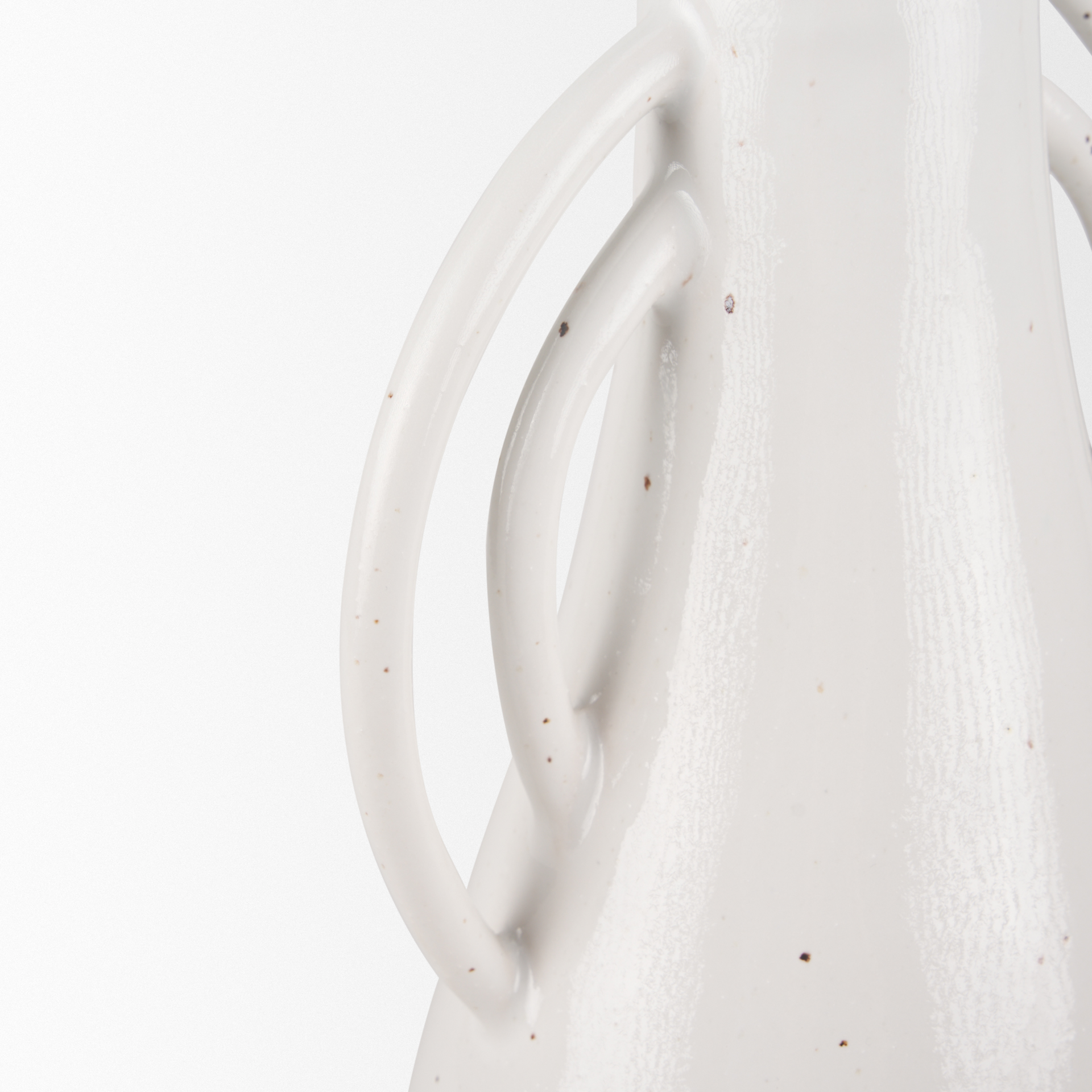 urvi tall off white speckled asymmetrical ceramic vase