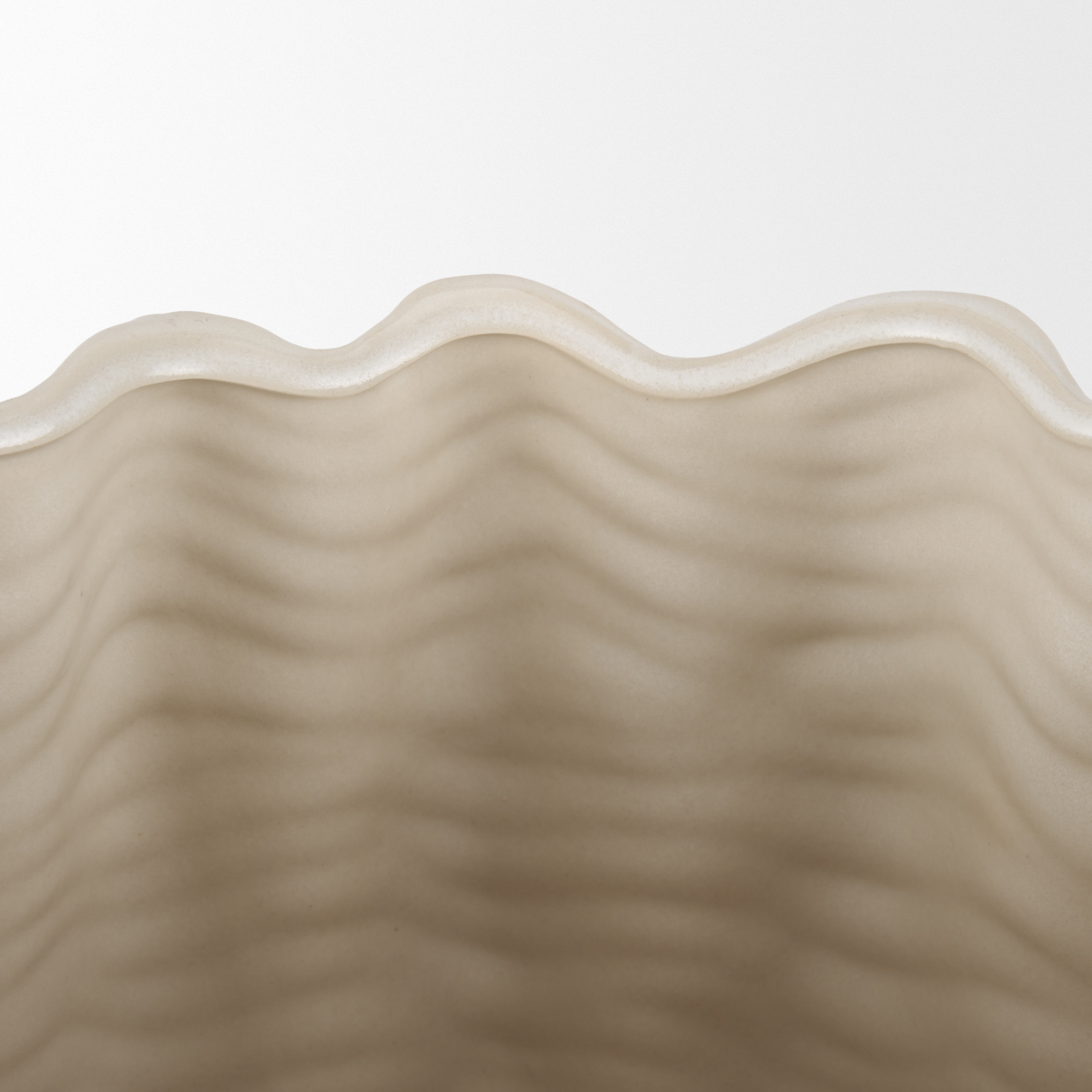 velia short seashell sculptural cream glazed ceramic vase