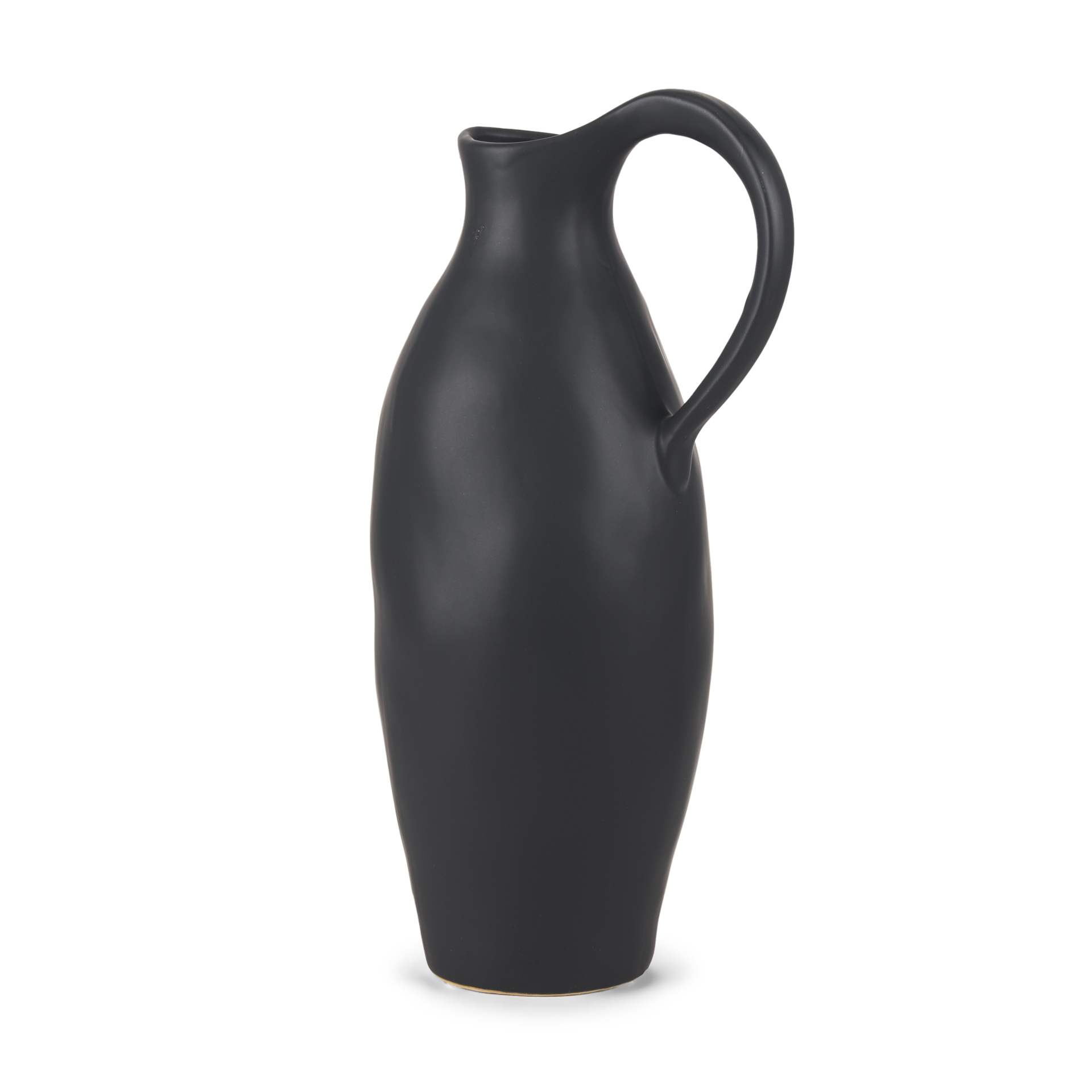 valora matte black ceramic jug