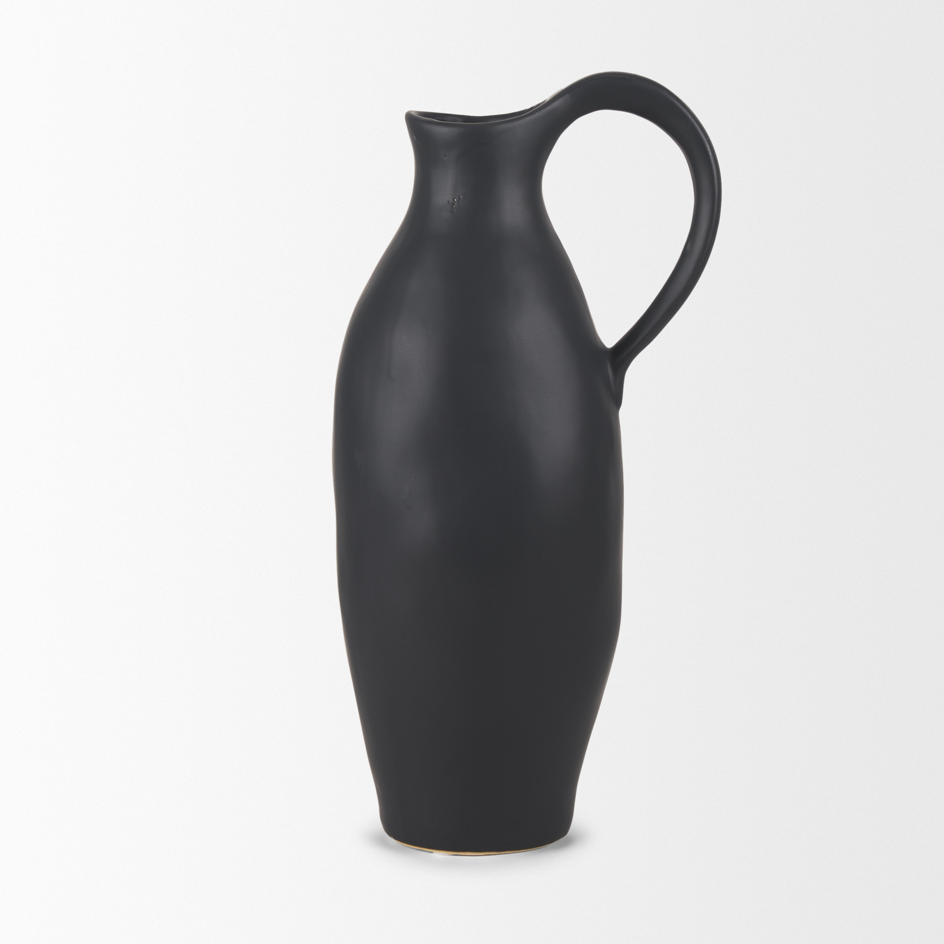 valora matte black ceramic jug