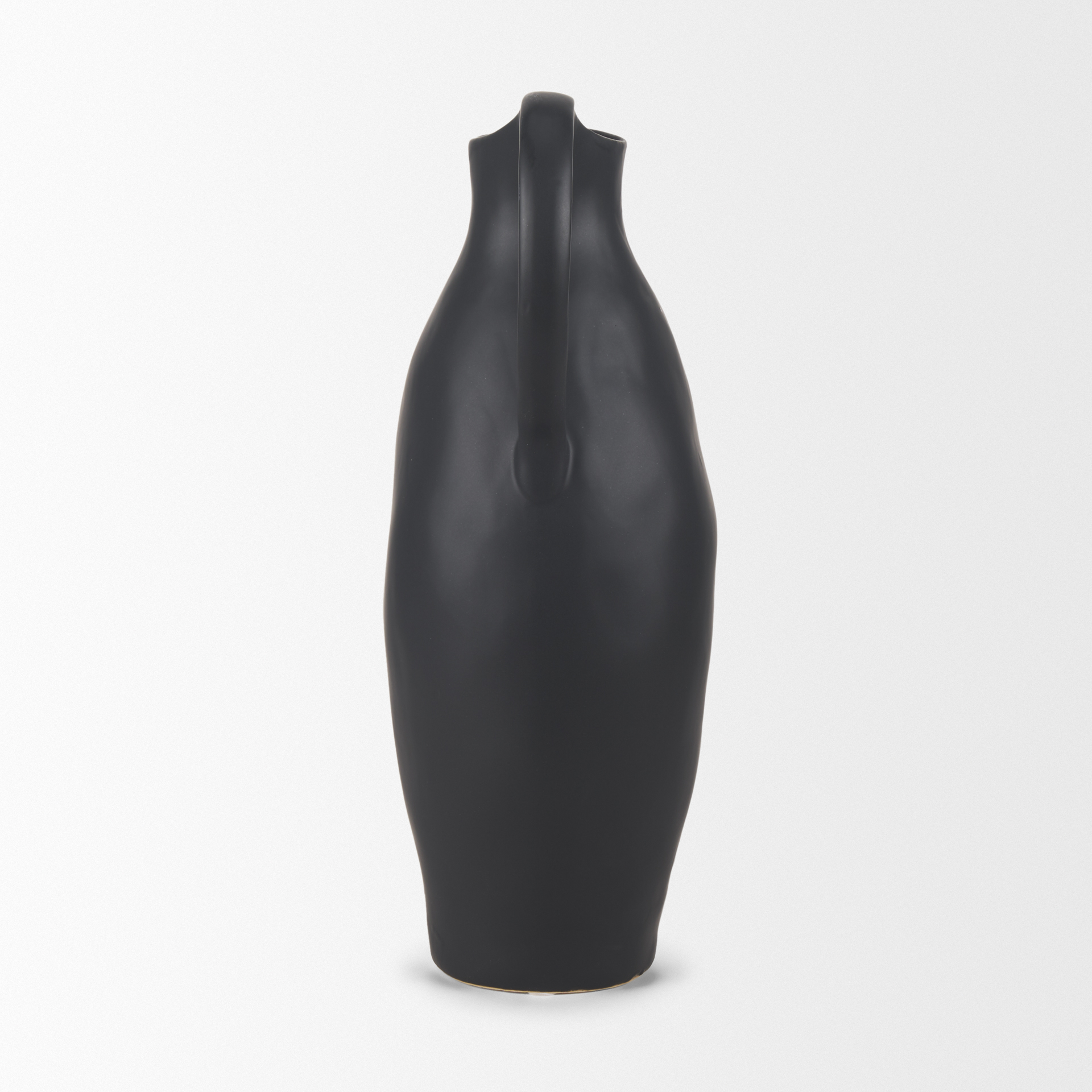 valora matte black ceramic jug