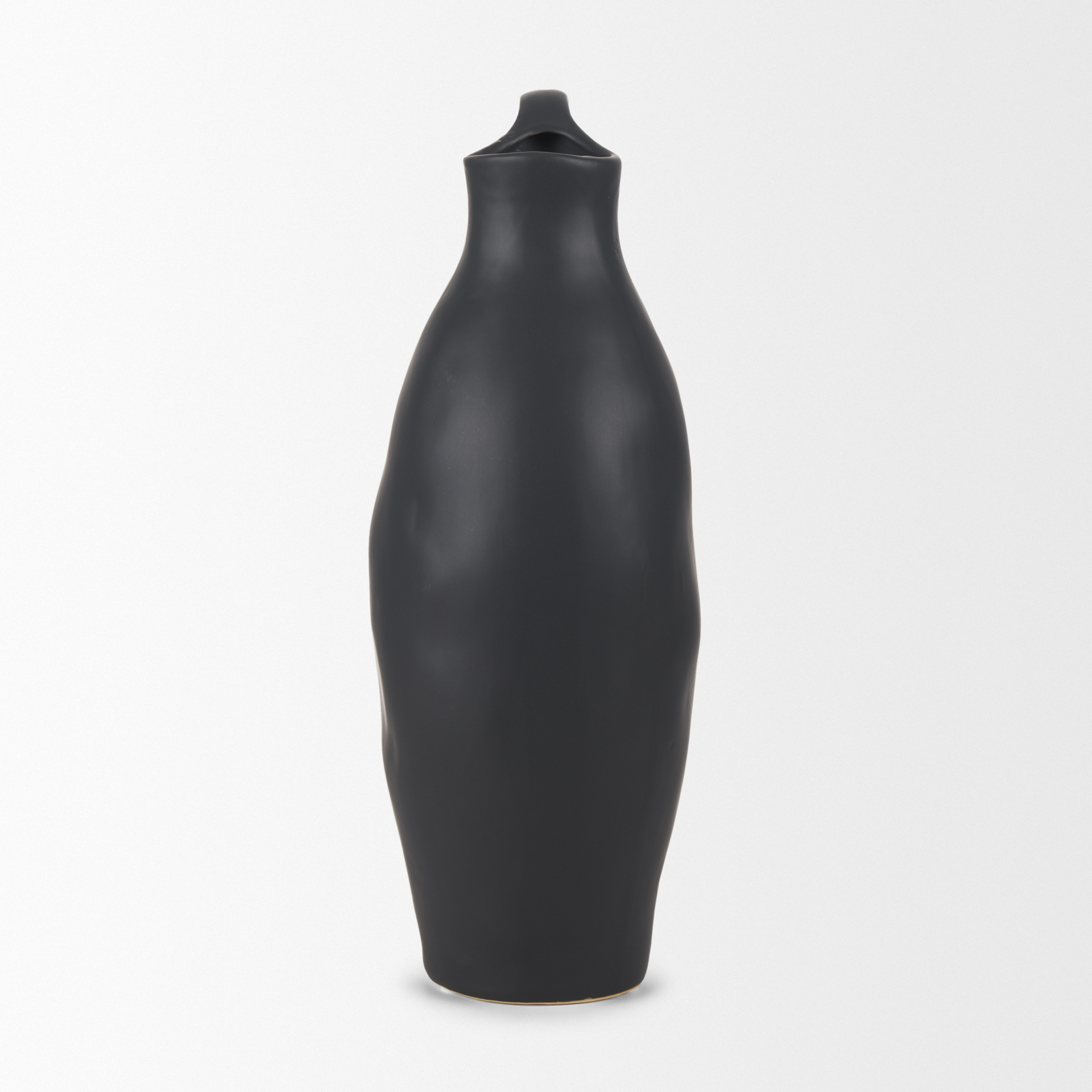 valora matte black ceramic jug