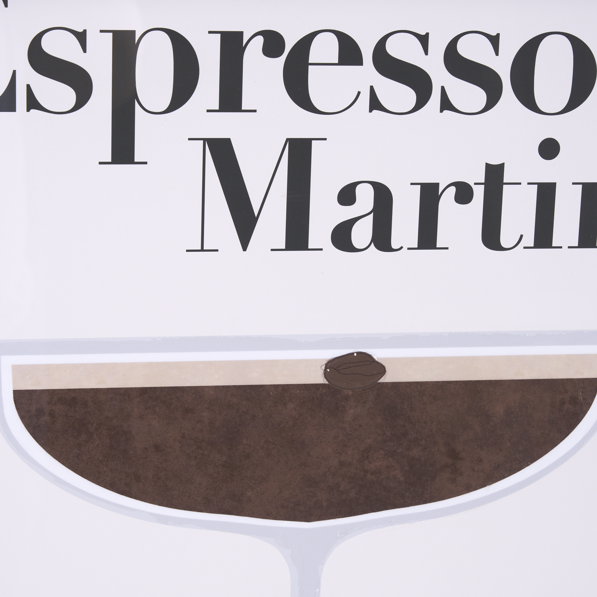 espresso martini by mercana studio a hand embelished textured framed art print matted under glass