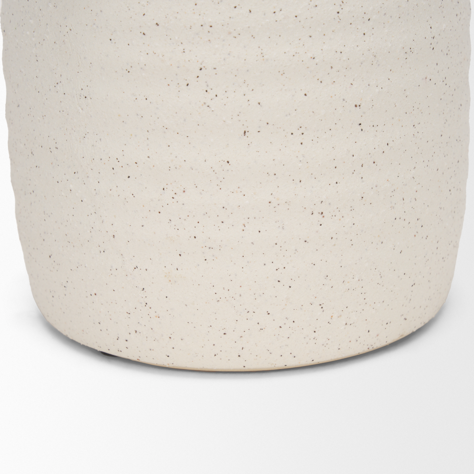 tyrus medium textured matte white w/ speckling ceramic vase