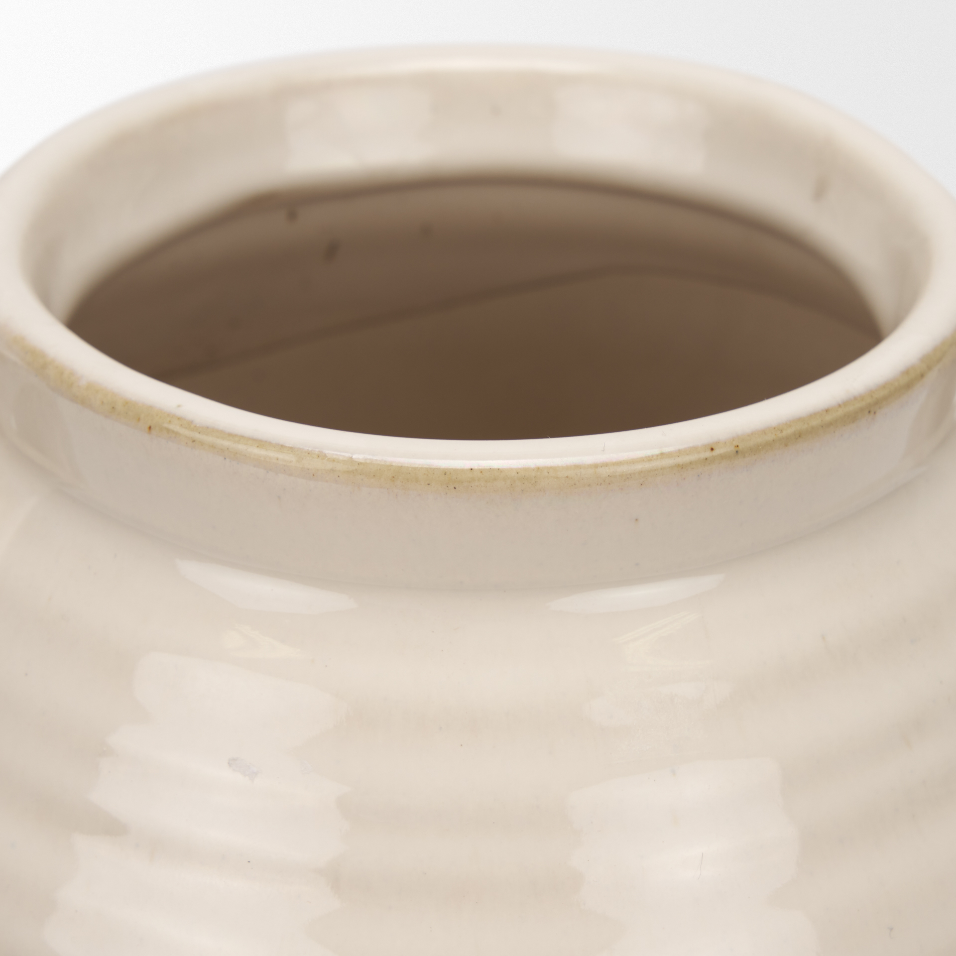 tryna small beige w/ matte brown ceramic vase
