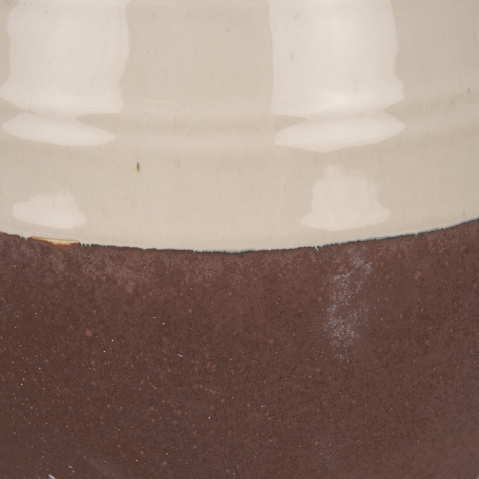 tryna small beige w/ matte brown ceramic vase
