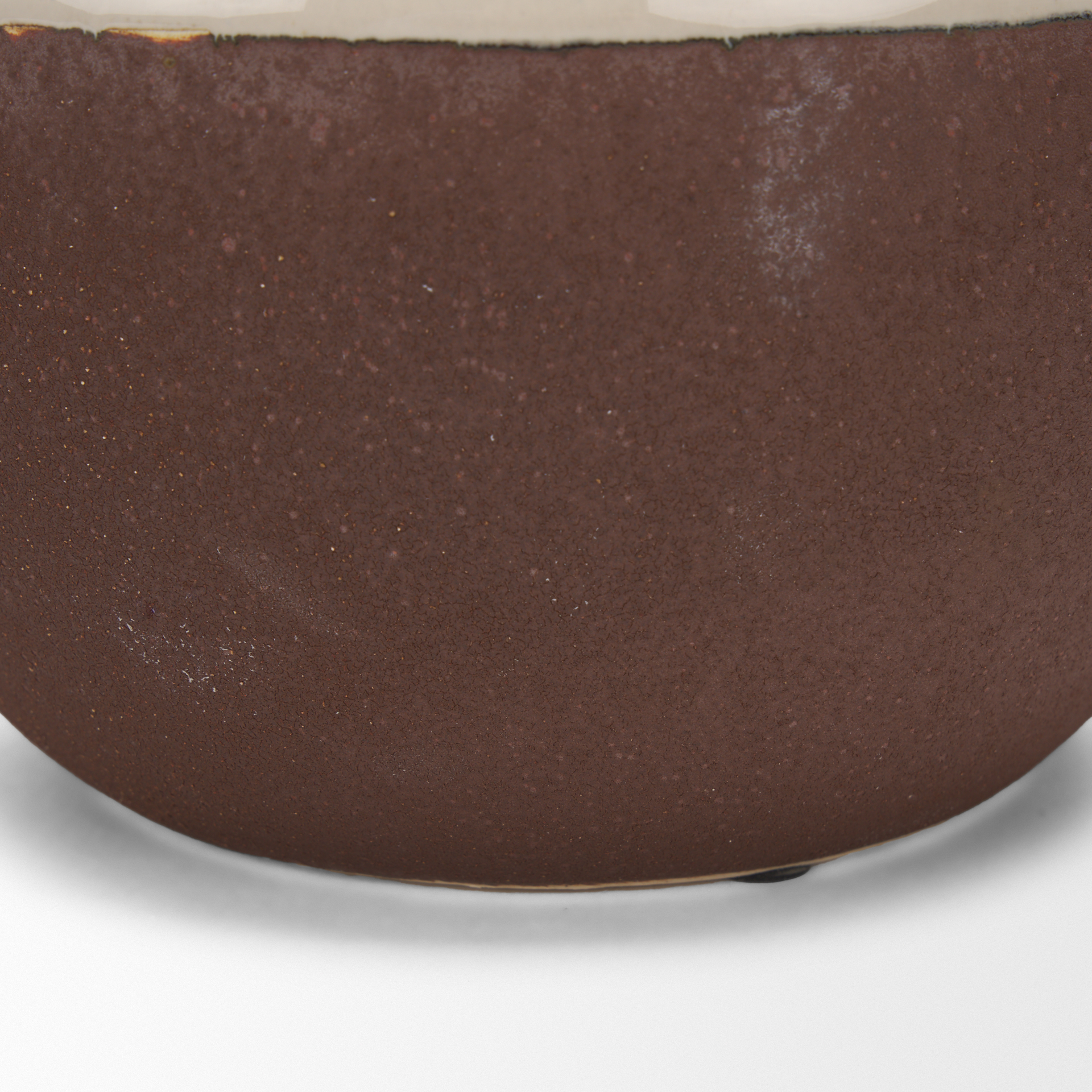 tryna small beige w/ matte brown ceramic vase
