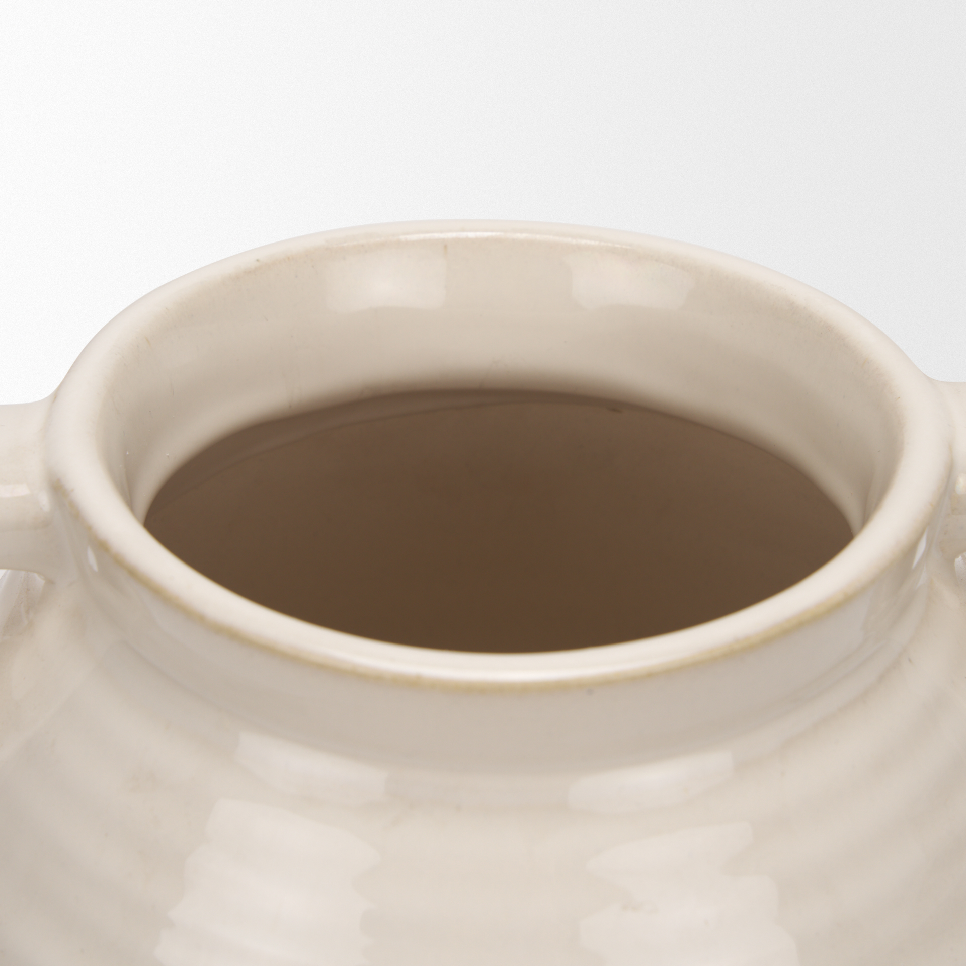 tryna large beige w/ matte brown ceramic vase