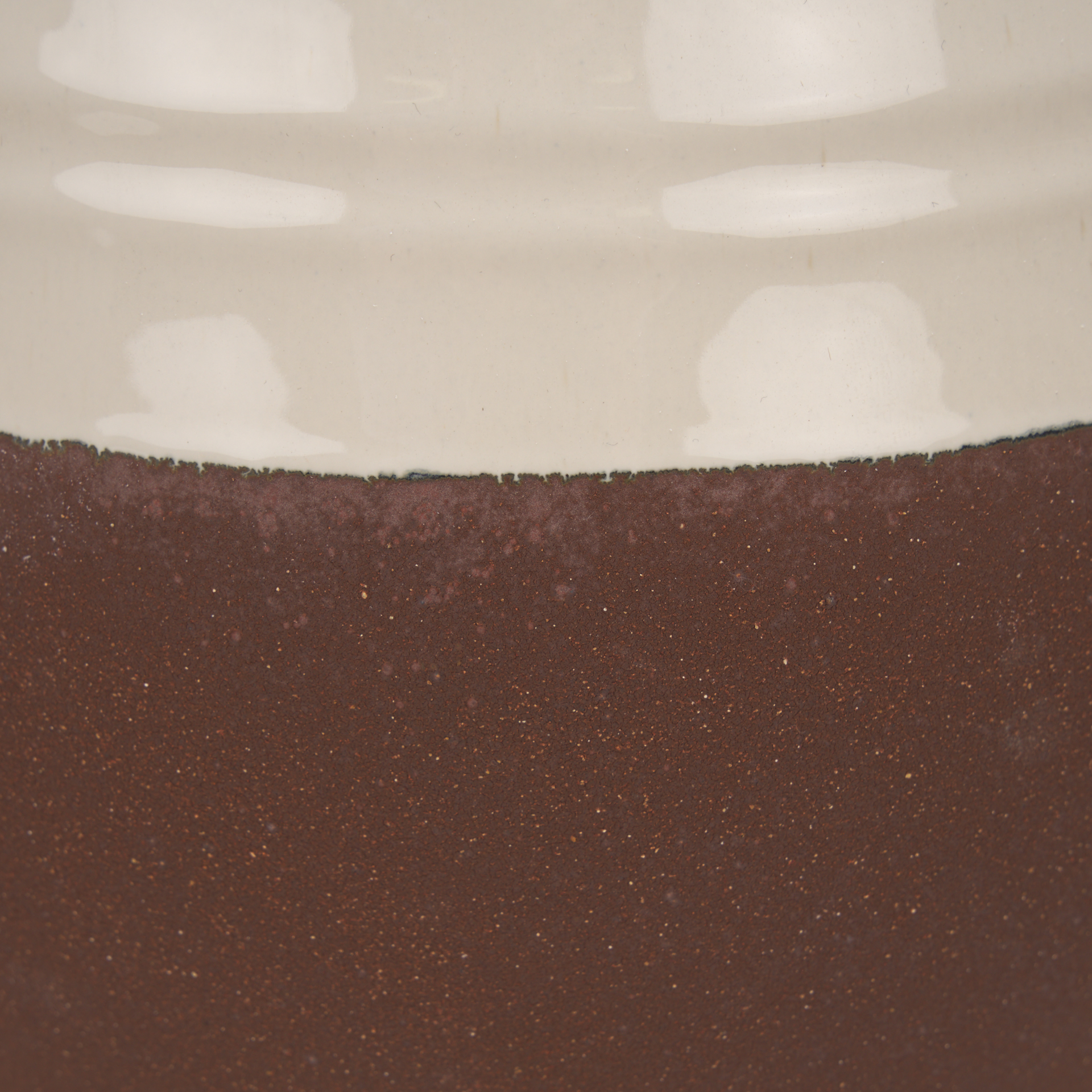tryna large beige w/ matte brown ceramic vase