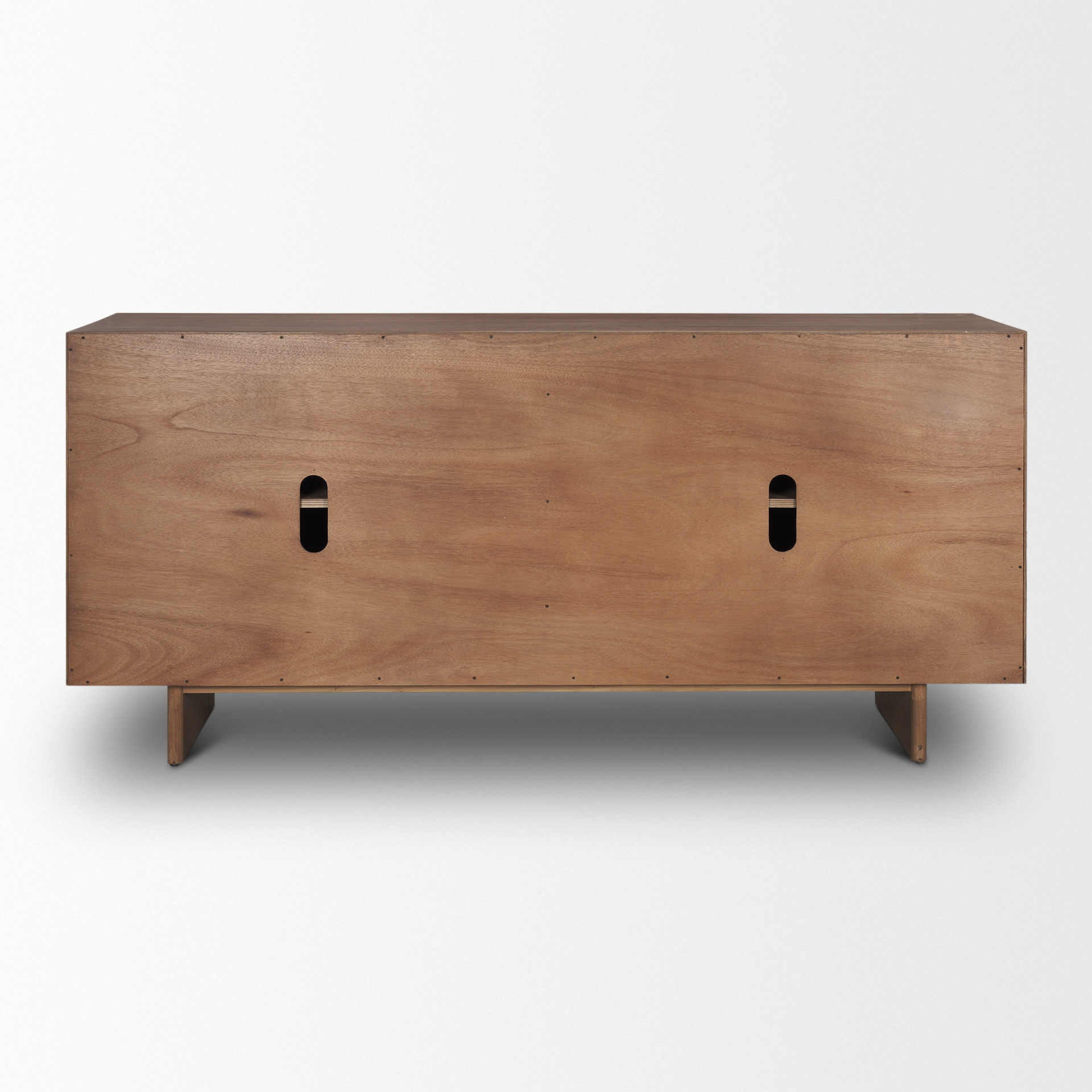 varenna 4 door dark brown wood w/ rope handles sideboard