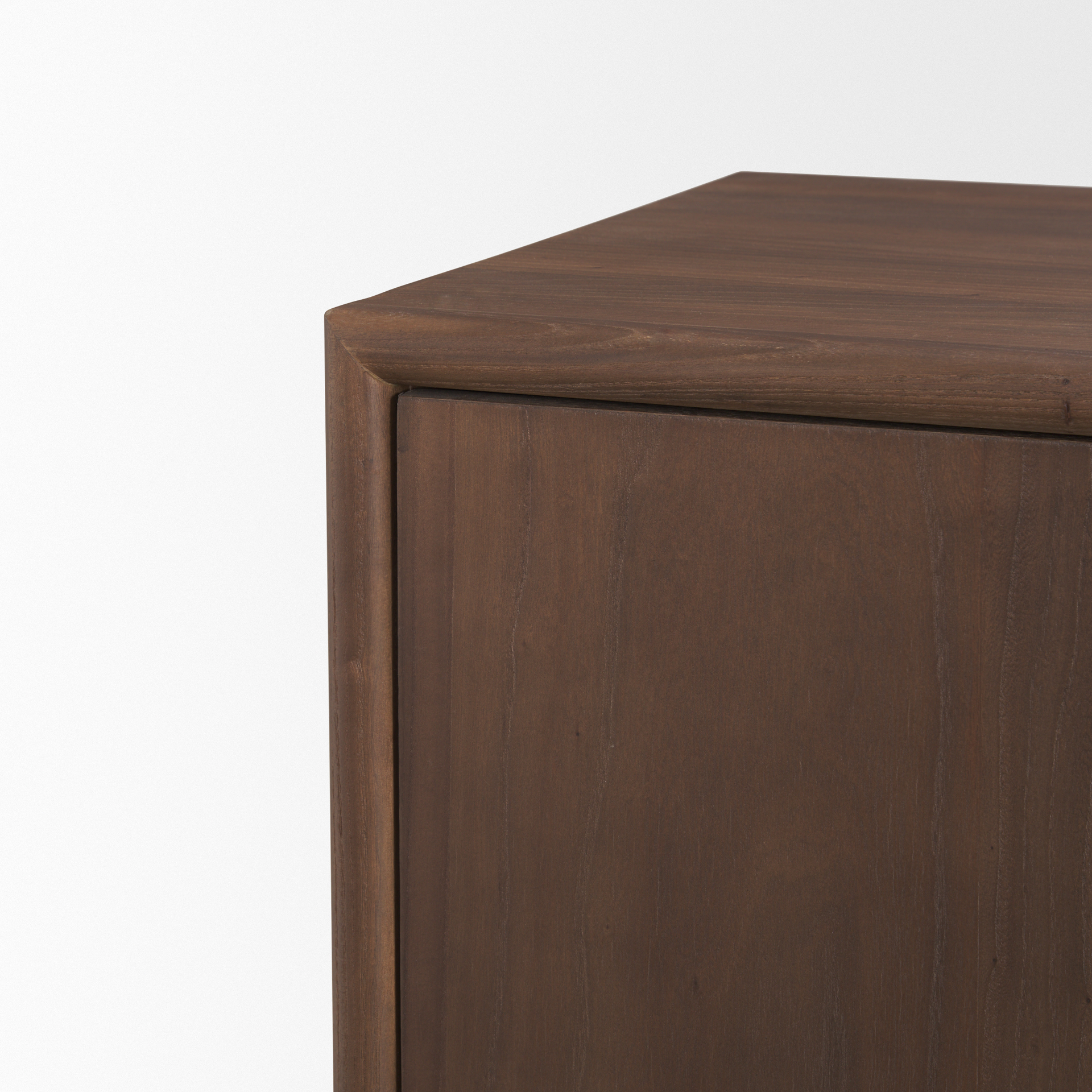 varenna 4 door dark brown wood w/ rope handles sideboard