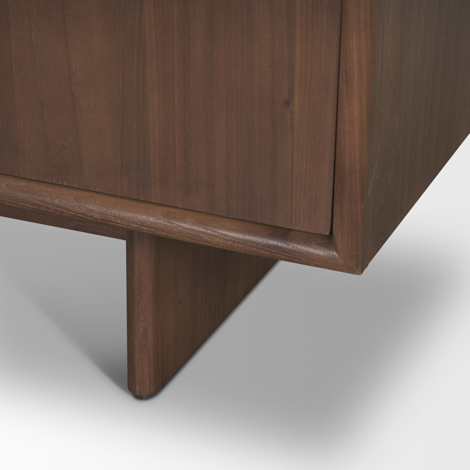 varenna 4 door dark brown wood w/ rope handles sideboard