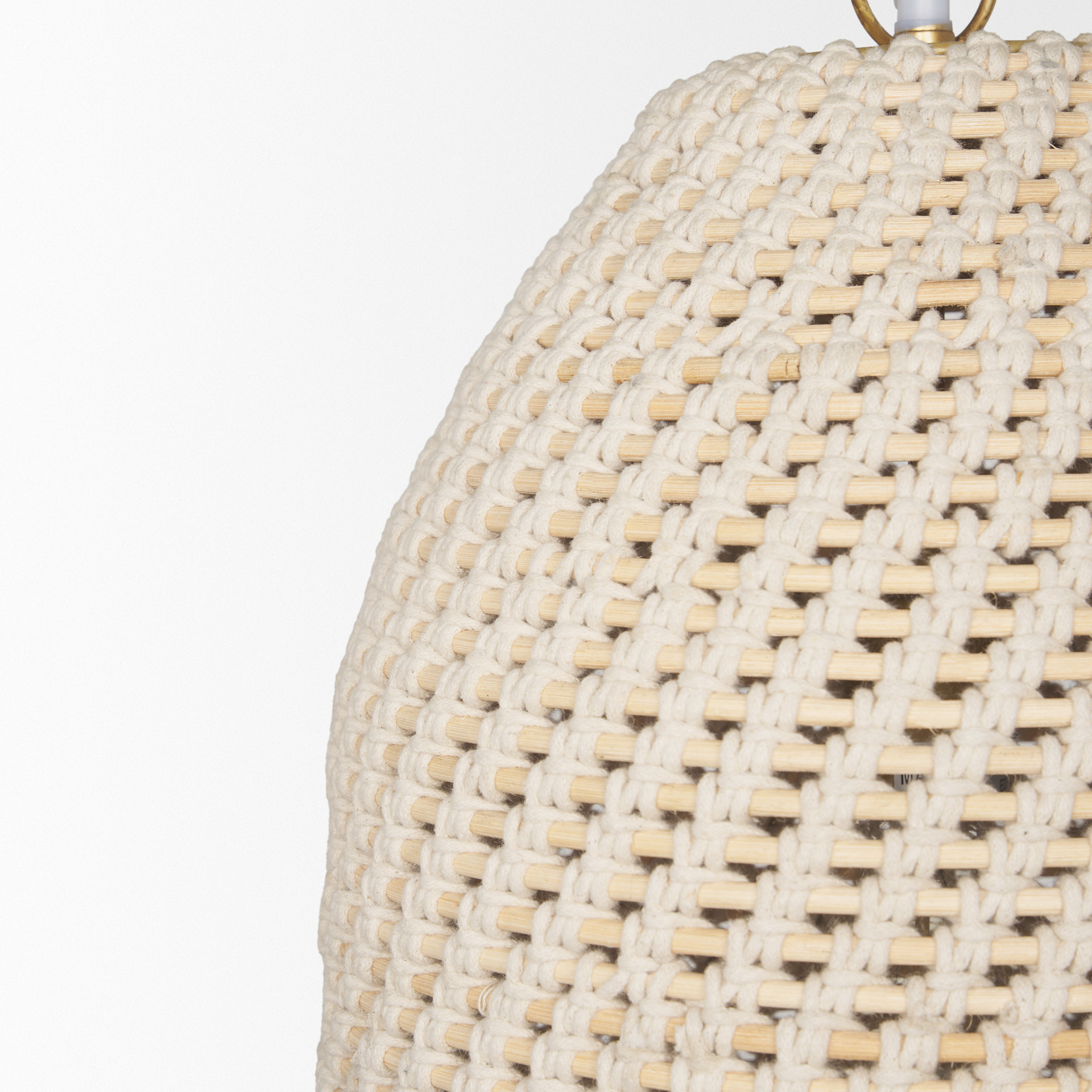 tosha 1-light cotton rope bell pendant