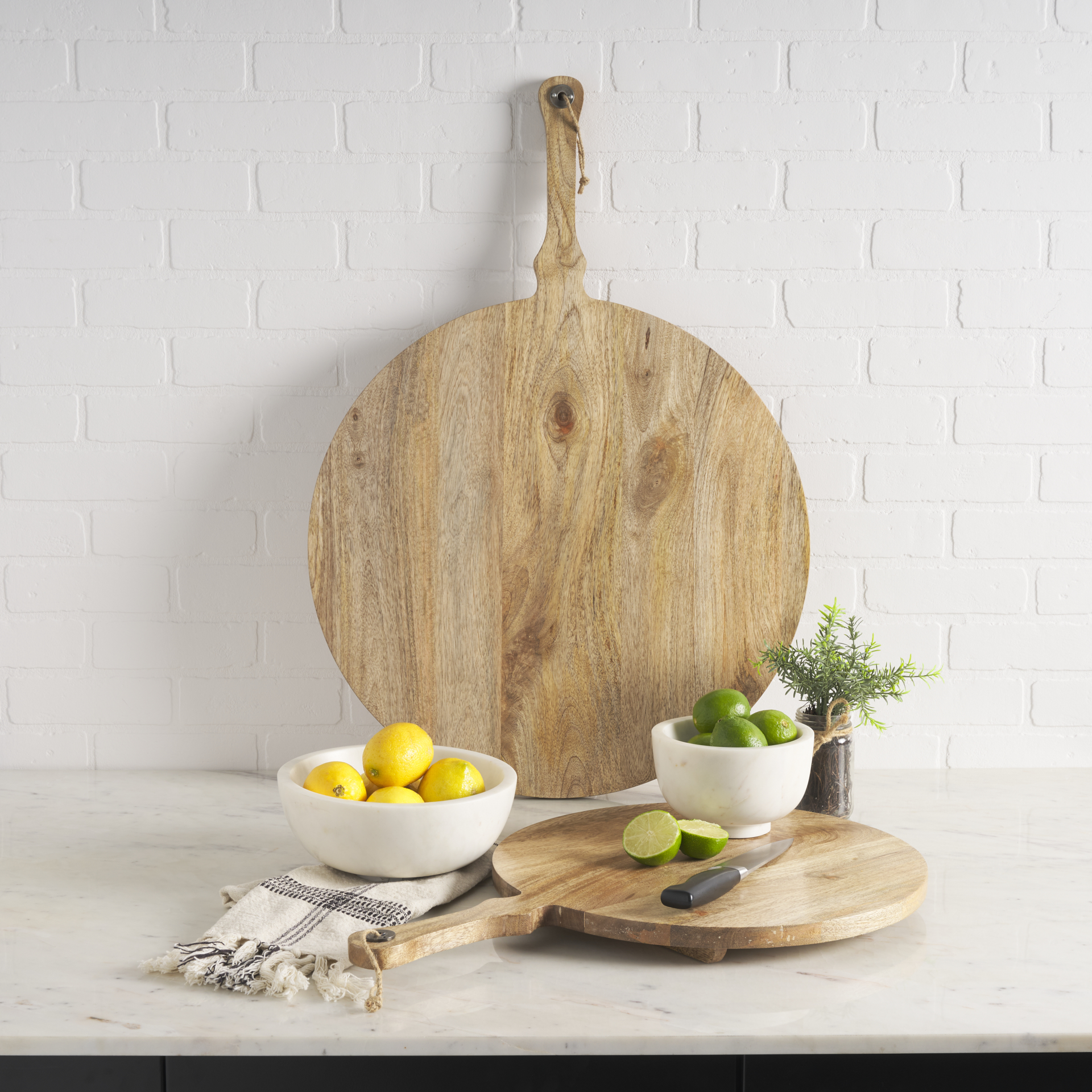 katora large premium solid white marble bowl