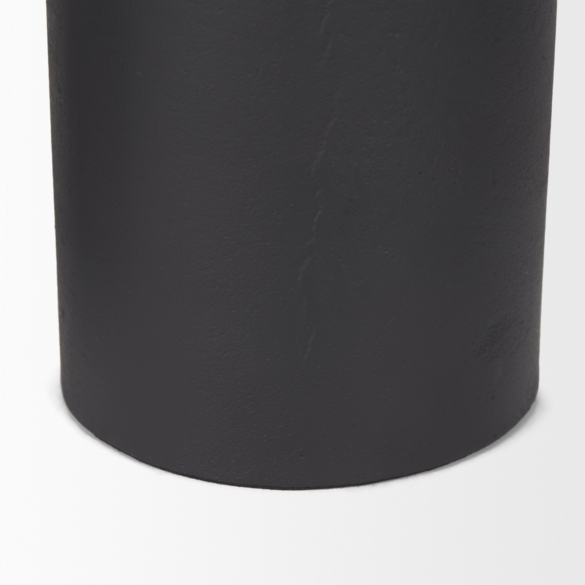 petria matte black textured metal taper candle holders