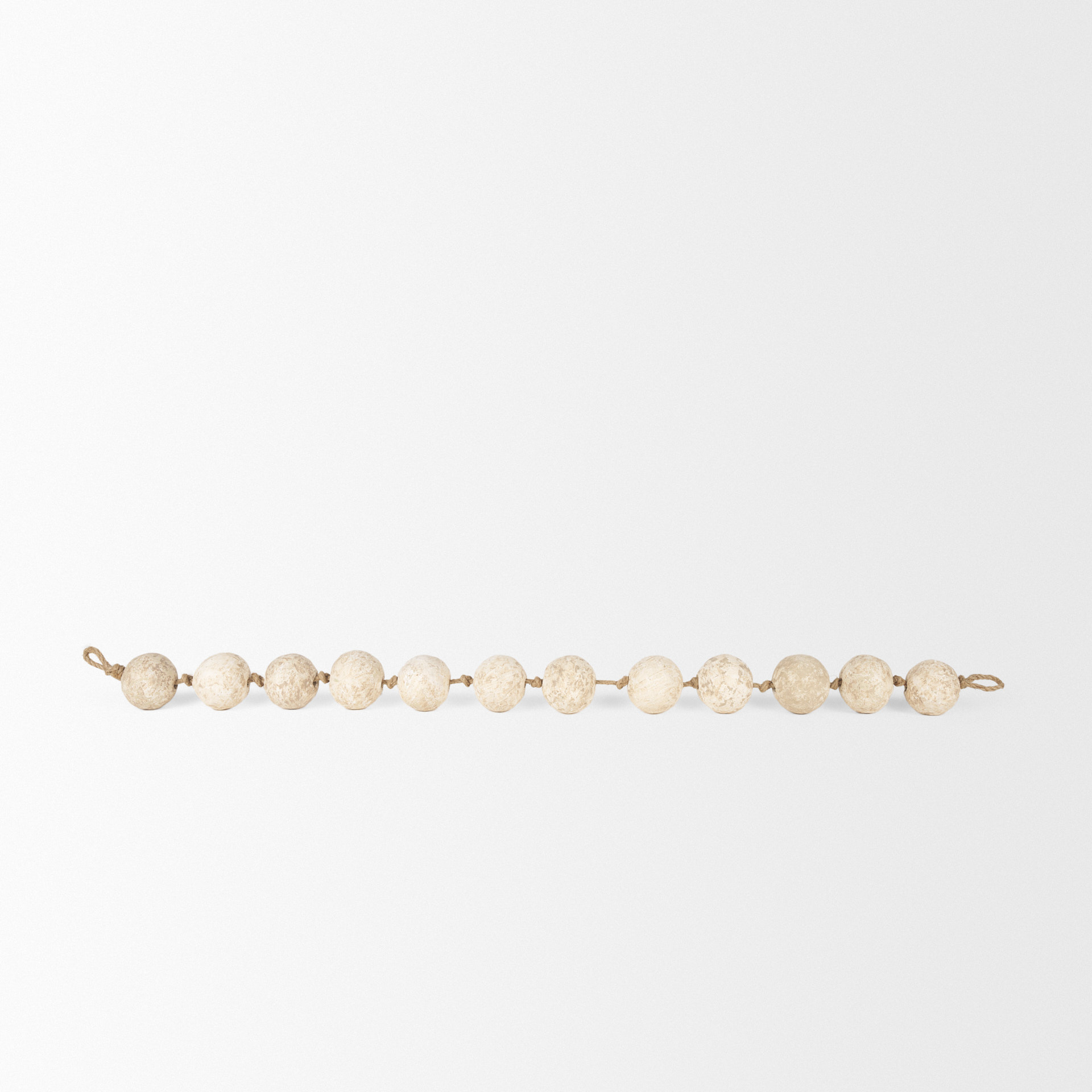 varamala beige paper mache sphere garland