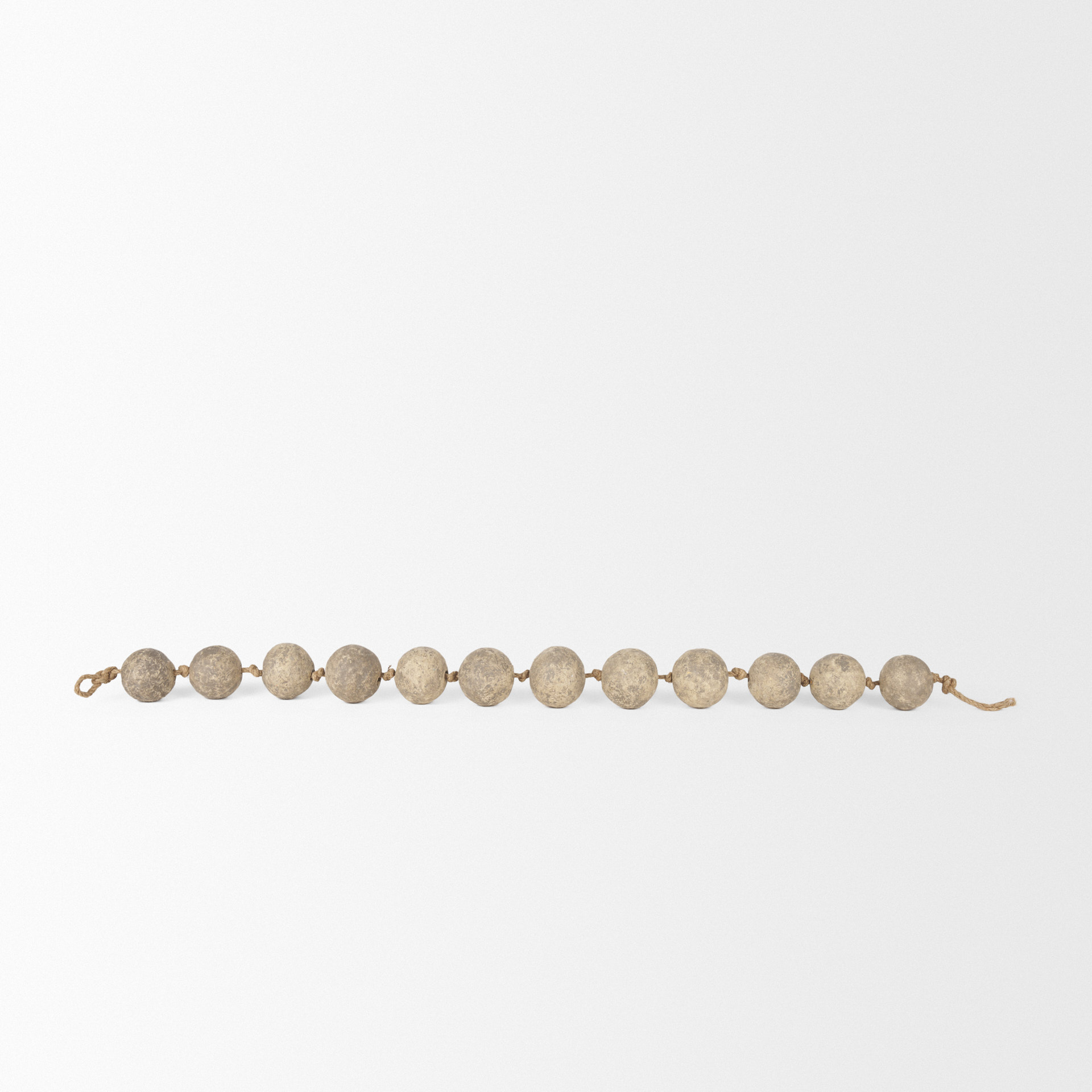varamala dark beige paper mache sphere garland