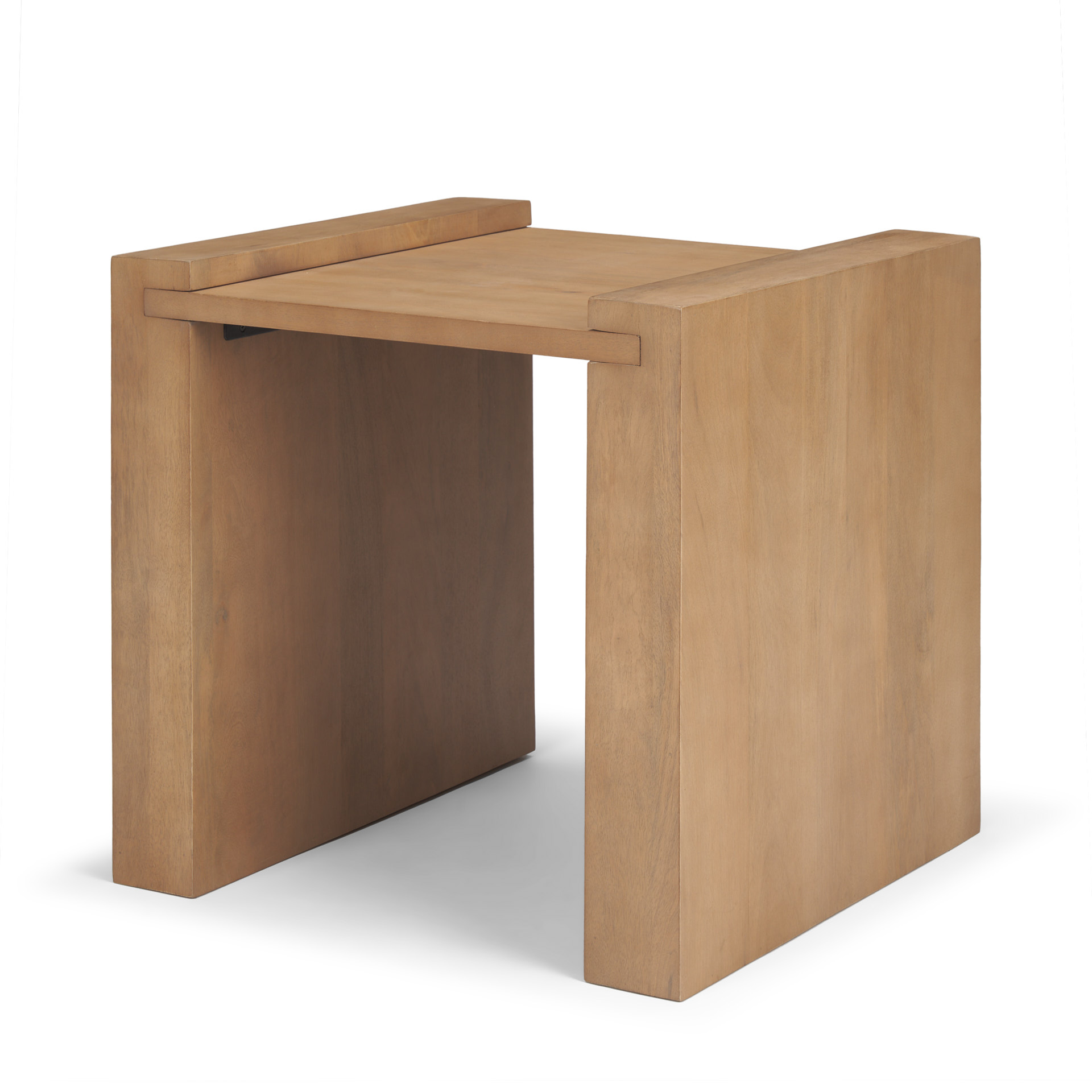 Wesson Light Brown Wood Accent Table