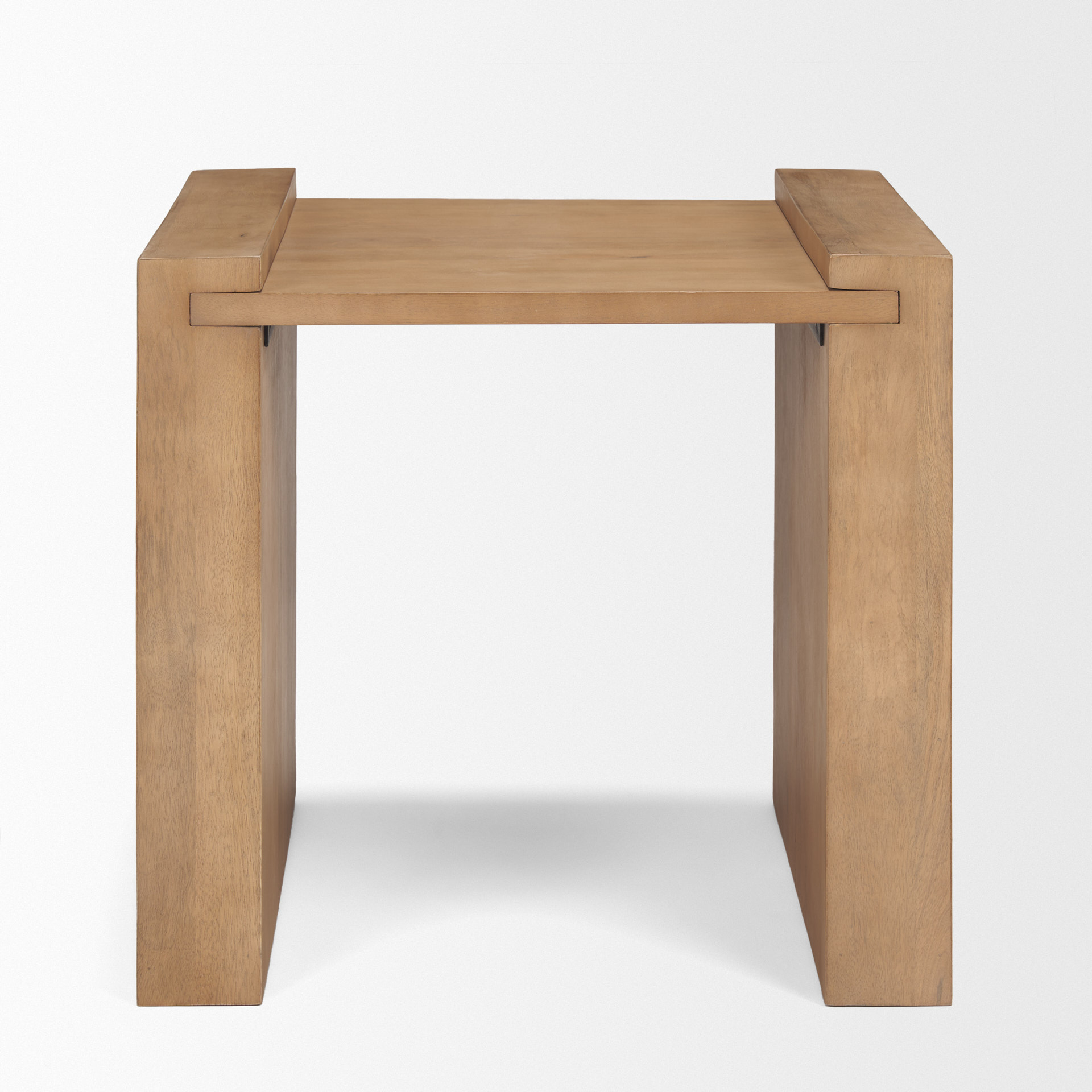Wesson Light Brown Wood Accent Table